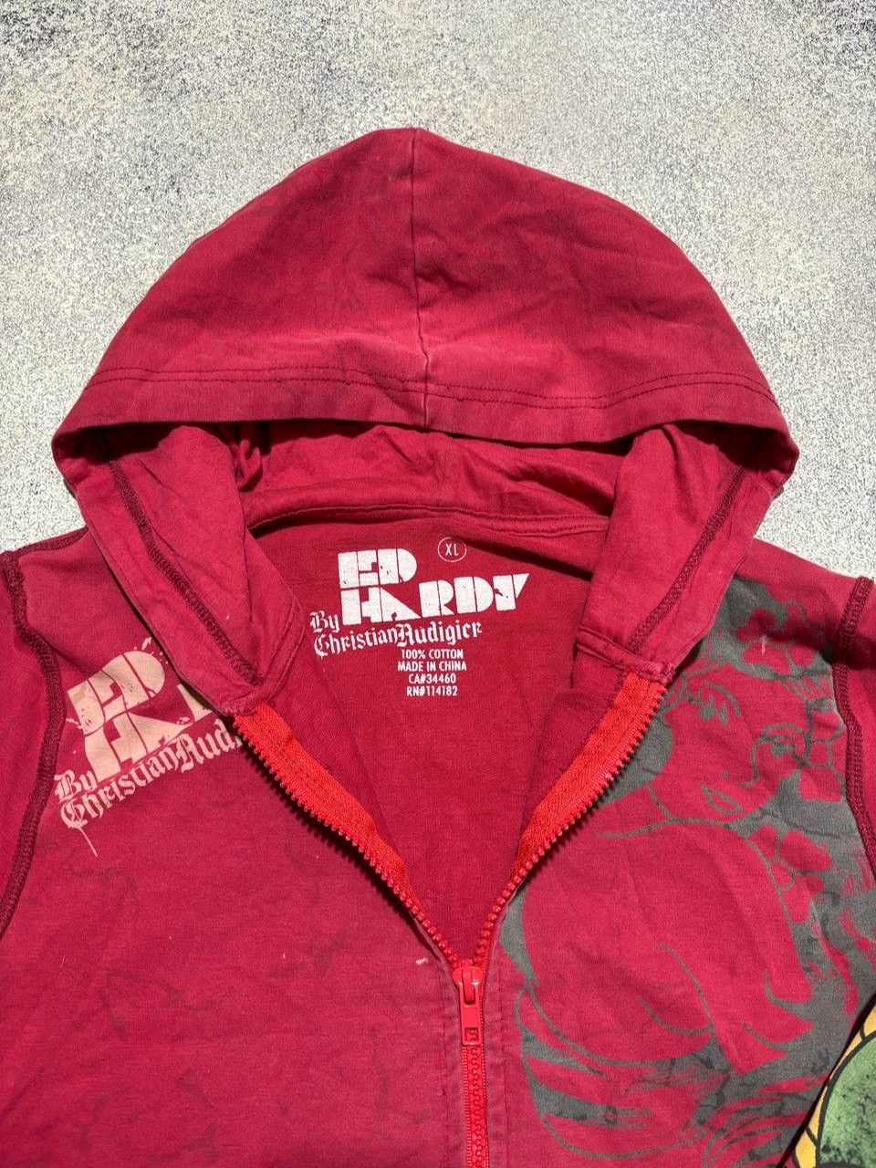 Ed Hardy Ed Hardy Streatwear Vintage Zip Hoodie Y2K Size XL / US 12-14 / IT 48-50 - 7 Thumbnail