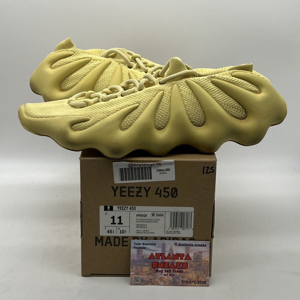 image of Adidas Yeezy 450 Sulfer Shoes, Men's (Size 11)