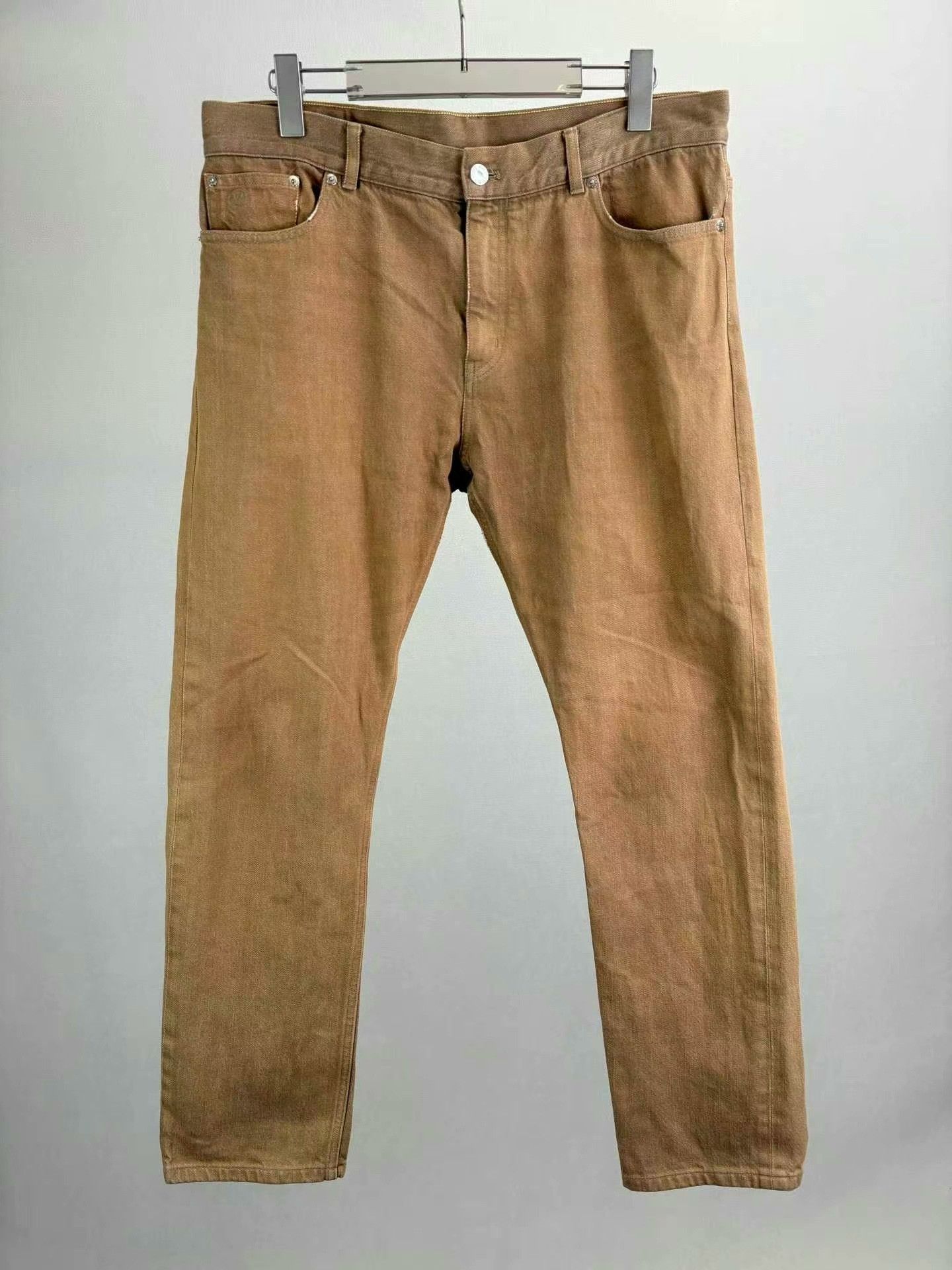 Louis Vuitton Louis Vuitton Brown Leather Patch Jeans 36 Size US 36 / EU 52 - 1 Thumbnail