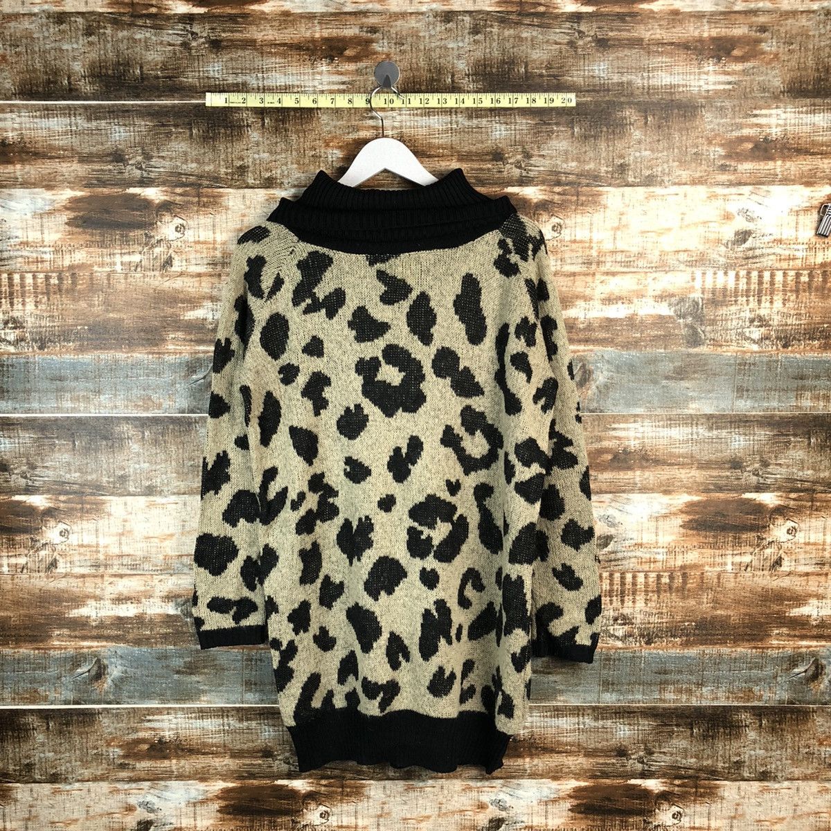 Homespun Knitwear × Japanese Brand Loola Loloars Leopard Turtle Neck Knitwear #A1964 Size US M / EU 48-50 / 2 - 1 Thumbnail
