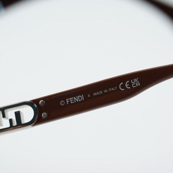 Fendi Fendi FE50093I 053 Eyeglasses Havana 54mm Square Frame Size ONE SIZE - 5 Thumbnail