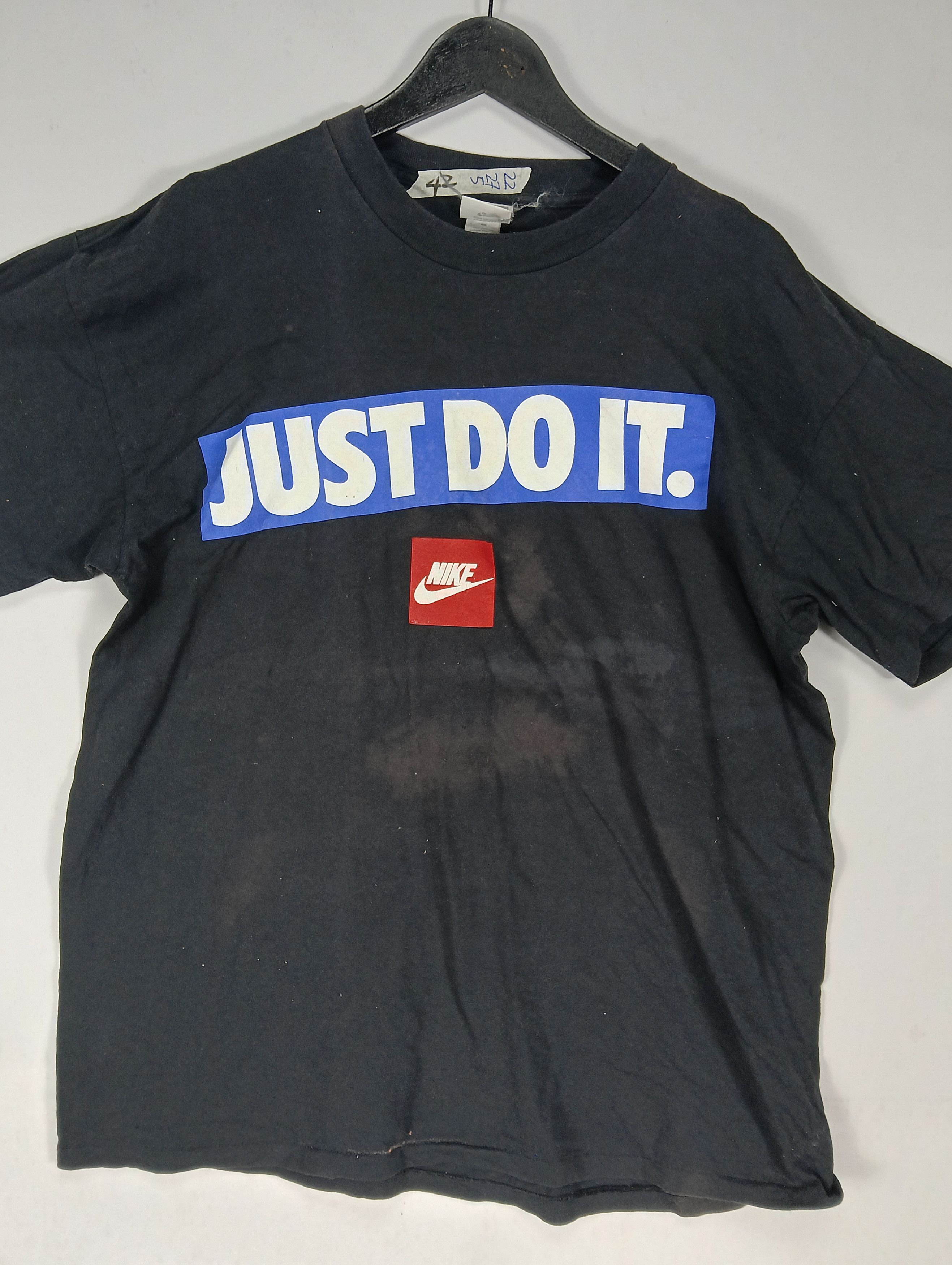 Nike vintage nike big logo 90s gray tab distressed JUST DO IT Size US L / EU 52-54 / 3 - 6 Thumbnail