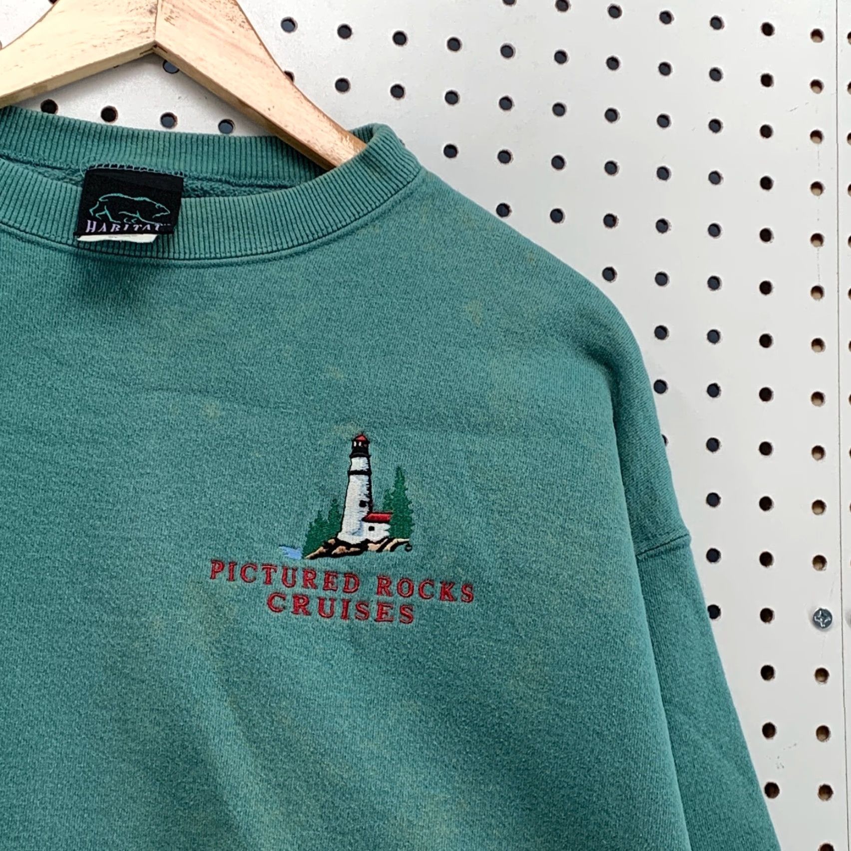 Habitat Vintage Habitat Pictured Rock Cruises Crew Neck Sweatshirt Adult XL Green 90s Nature Outdoor Men's Size US XL / EU 56 / 4 - 6 Thumbnail