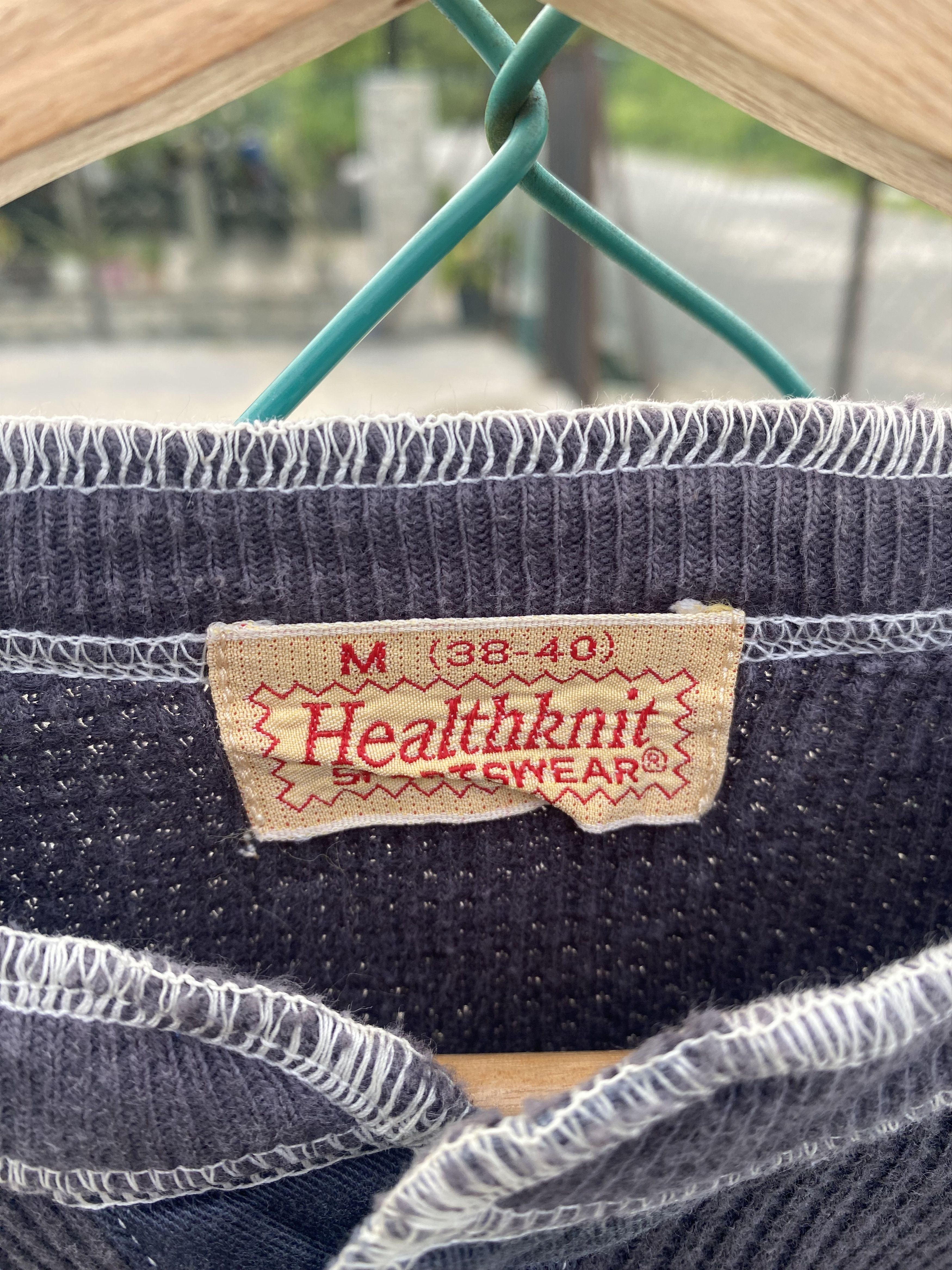 Japanese Brand Healthknit waffle henley shirts Size US M / EU 48-50 / 2 - 6 Thumbnail