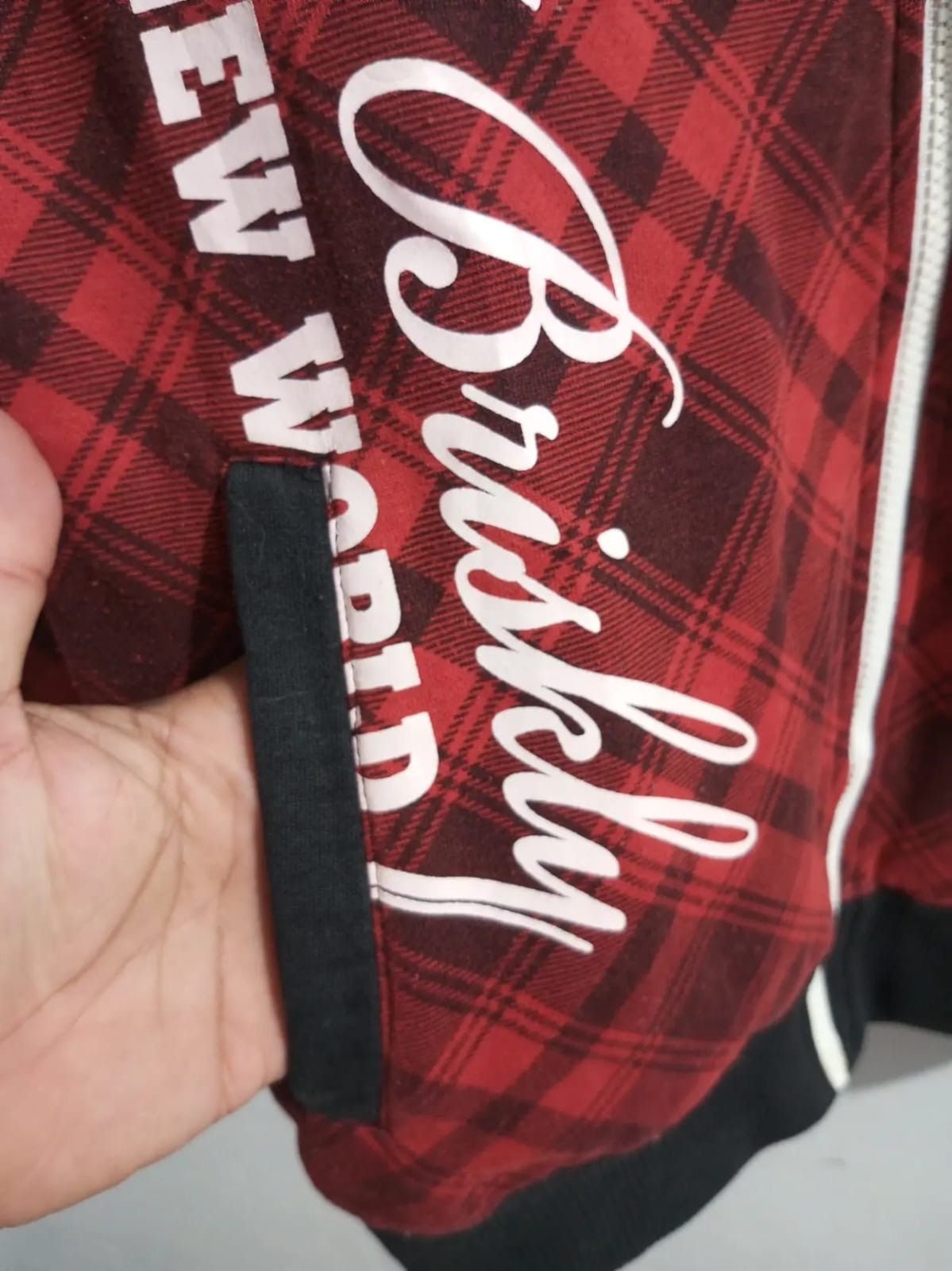 Japanese Brand G-dept tartan spellout fur hoodie Size US M / EU 48-50 / 2 - 3 Thumbnail