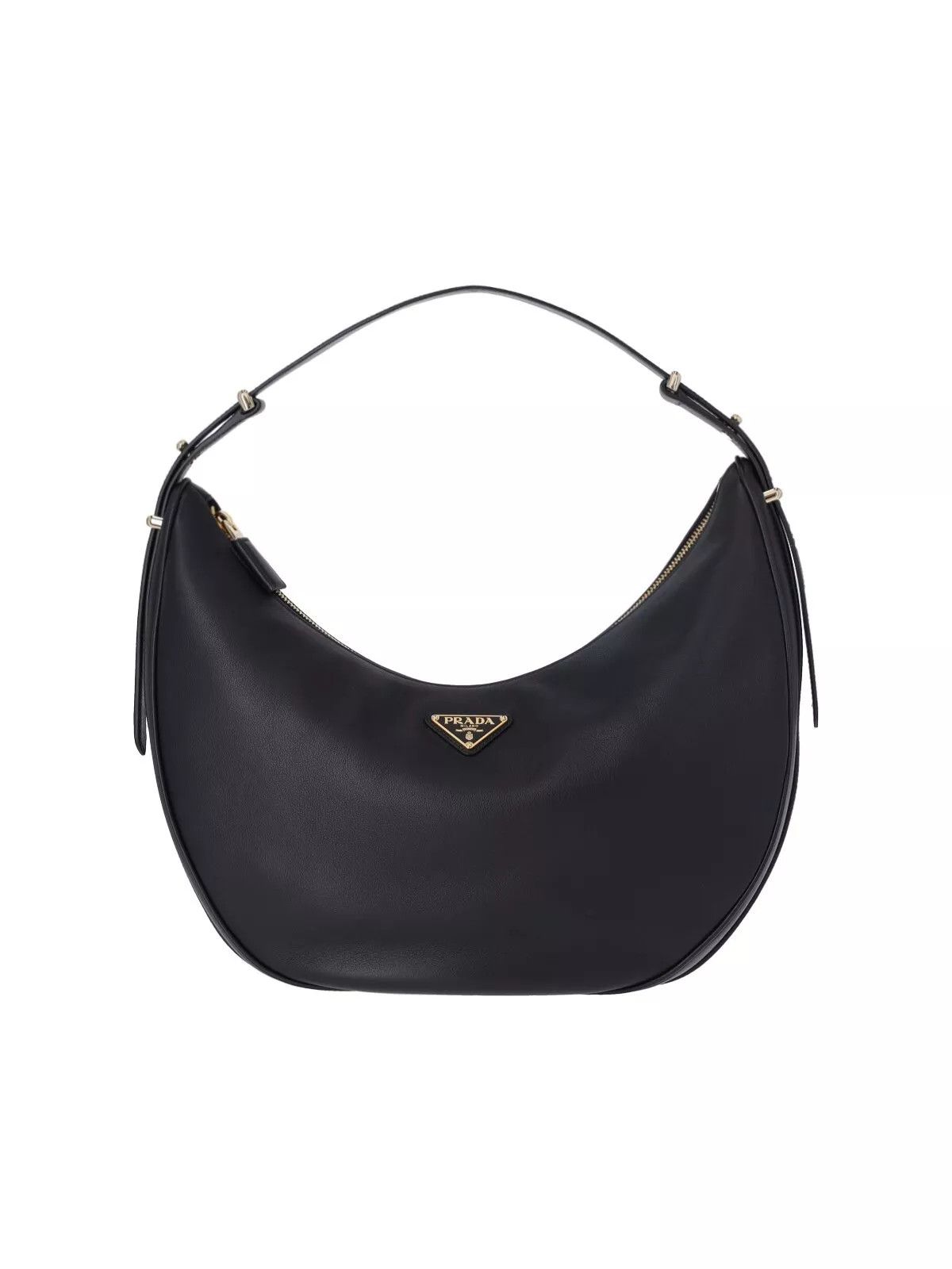 Prada PRADA Arque Large Black Leather Shoulder Bag $4200 New Auth Size ONE SIZE - 1 Thumbnail