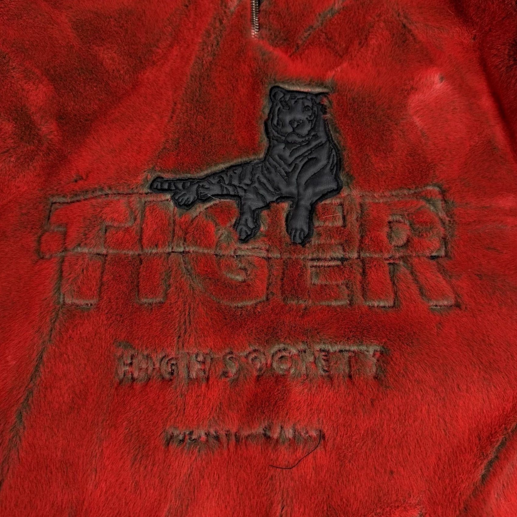 Vintage High Society by R.Engel Jacket Red Fleece Pullover Soft Plush Fuzzy Cozy Sz S Size S / US 4 / IT 40 - 5 Thumbnail