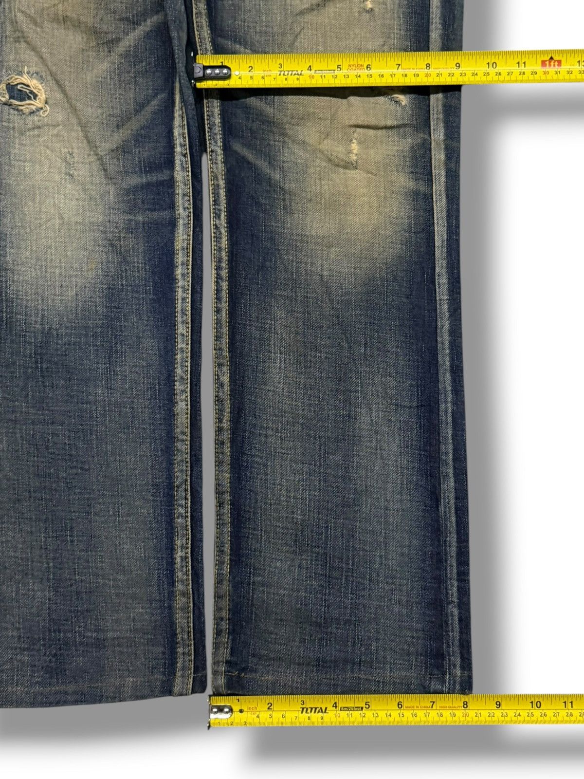 Japanese Brand Vintage Red Pepper Japan & Co | Y2K Heavy Fade Studded | W35 Size US 35 - 19 Thumbnail
