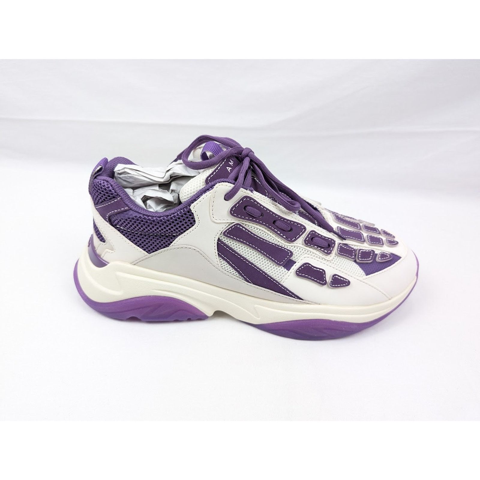 Amiri o1rshd1 Bone Runners in Cream/Purple Size US 13 / EU 46 - 1 Thumbnail