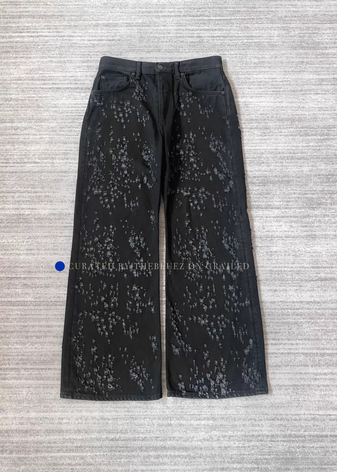 Acne Studios Distressed Flare Jeans in Black Size US 30 / EU 46 - 1 Thumbnail