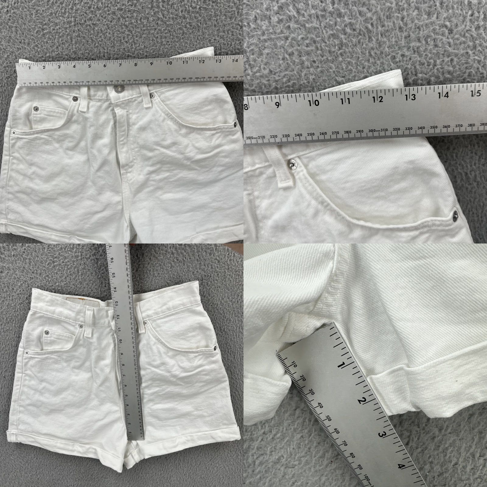 Levi's VINTAGE Levi’s 954 White Denim Shorts Womens Size 9 Made in USA EUC - Denim Shorts - White - 1990s - 26in Waist - 2in Inseam - Regular - Womens Size 30" / US 8 / IT 44 - 9 Thumbnail