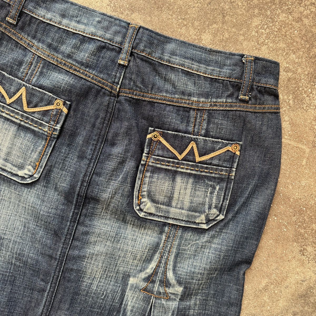If Six Was Nine Vintage Cargo Pockets Y2K Pleated Denim Mini Skirt Size 28" / US 6 / IT 42 - 8 Thumbnail