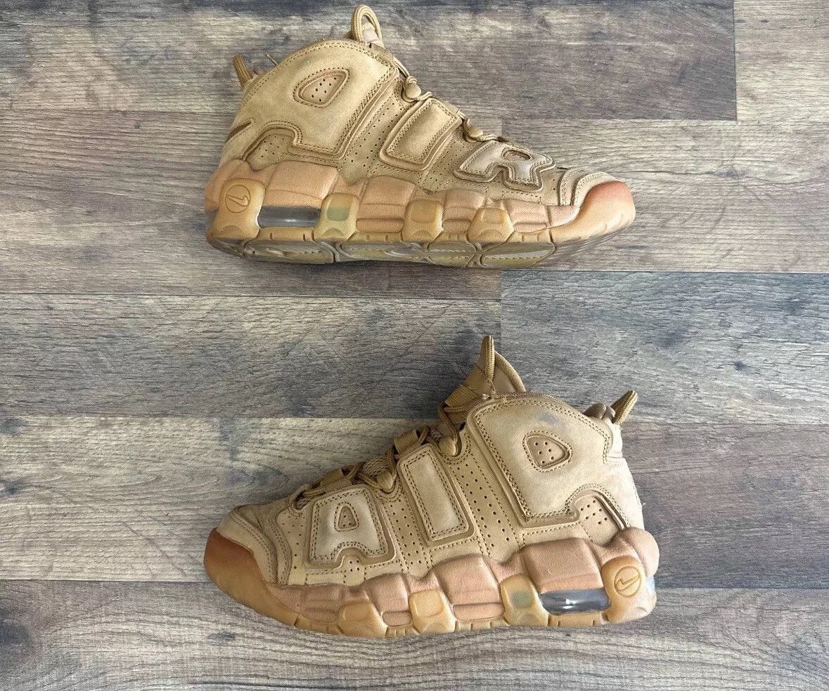 Nike Air More Uptempo GS Flax Size US 5.5 / EU 38 - 2 Thumbnail