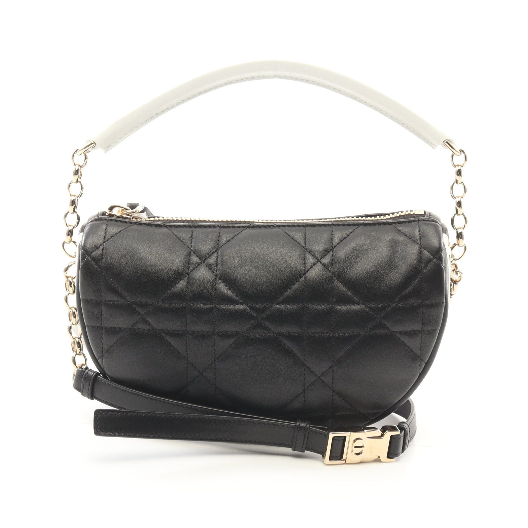 Dior Dior Vibe Hobo Canage Shoulder Bag Leather Black White Size ONE SIZE - 1 Thumbnail