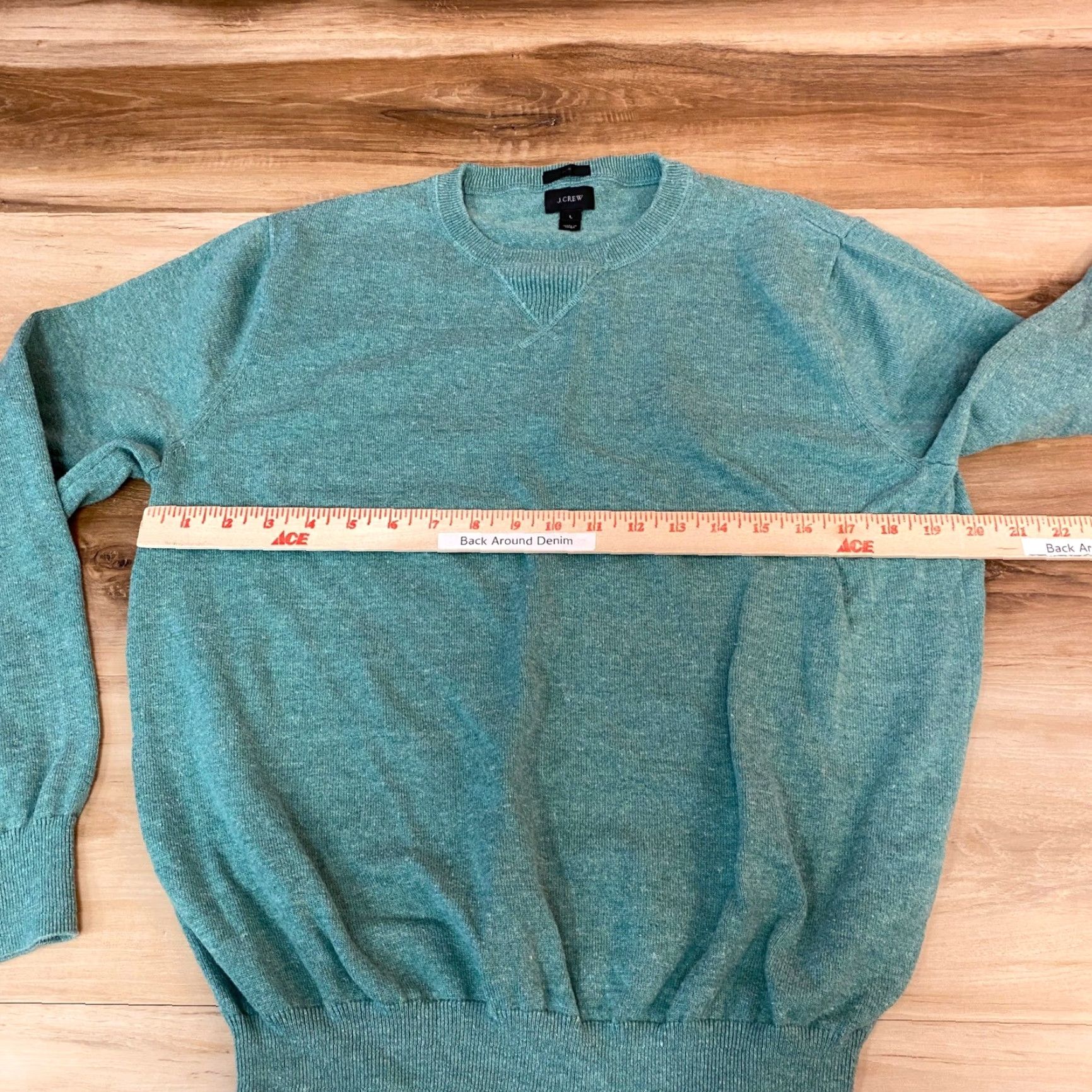 J.Crew J.Crew Mens Slim Fit Crewneck Sweater Green Marled Knit Large L Lightweight Size US L / EU 52-54 / 3 - 6 Thumbnail