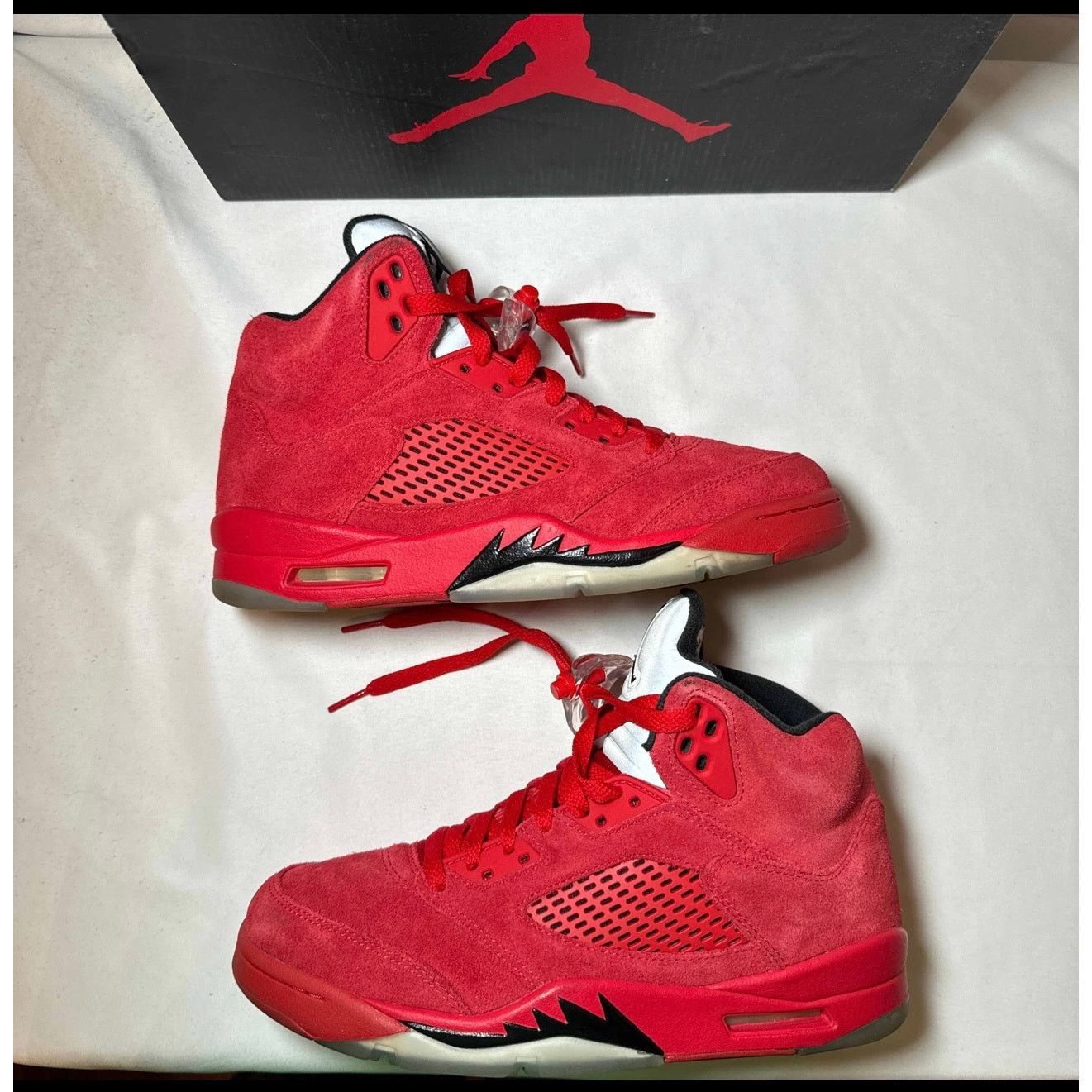 Jordan Brand × Nike Size 7.5 - Nike Air Jordan 5 Retro Red Suede Men's Shoes Size US 7.5 / EU 40-41 - 2 Thumbnail