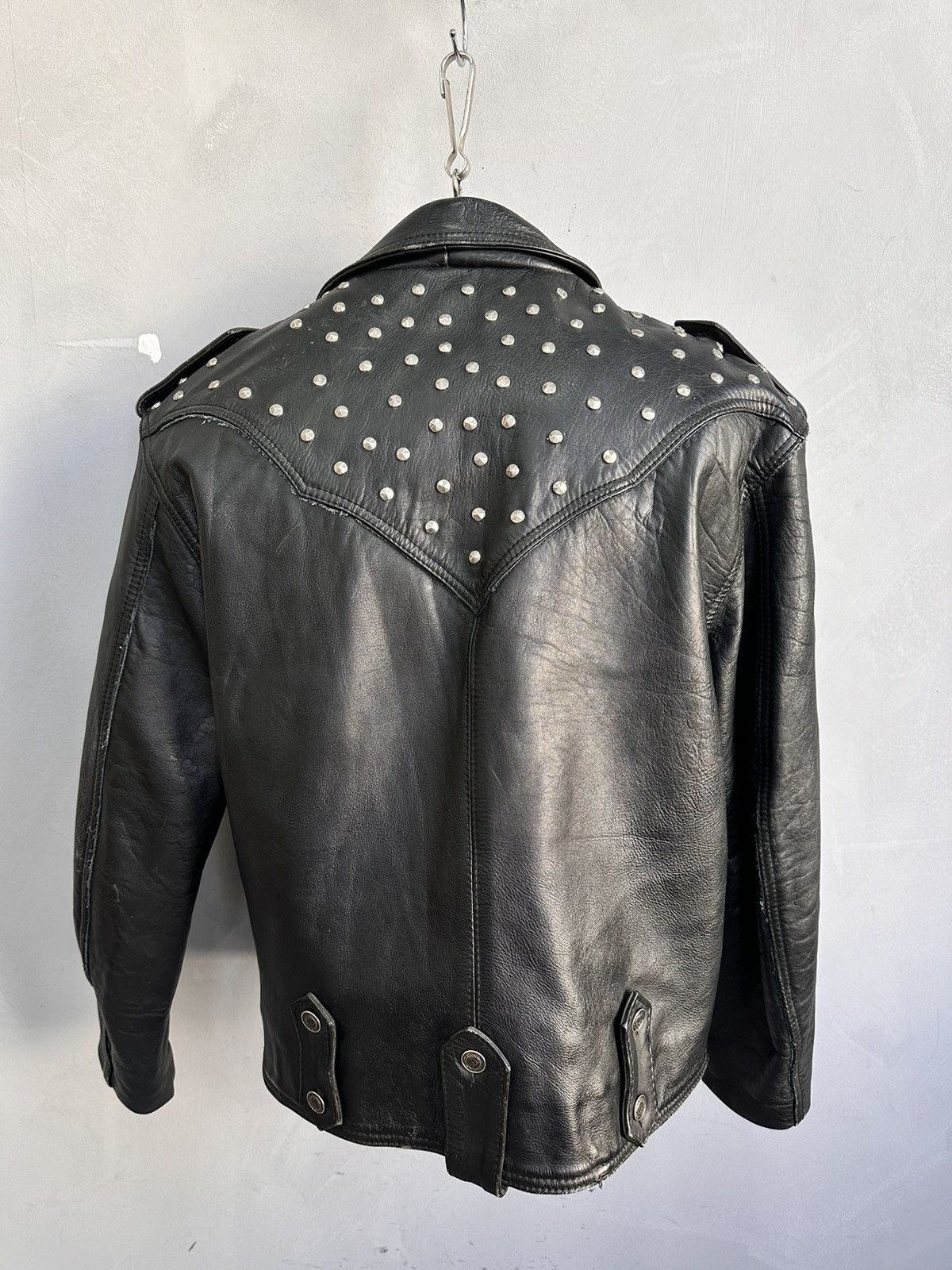 14th Addiction Vintage Leather Jacket Schott Racing Moto Y2K Avantgarde GOA Size US M / EU 48-50 / 2 - 12 Thumbnail