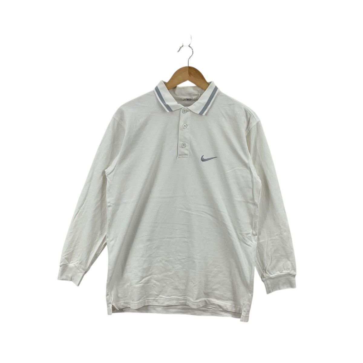 Nike Vintage NIKE USA Embroidered Swoosh Logo Polo Tee Shirt Size L / US 10 / IT 46 - 1 Thumbnail