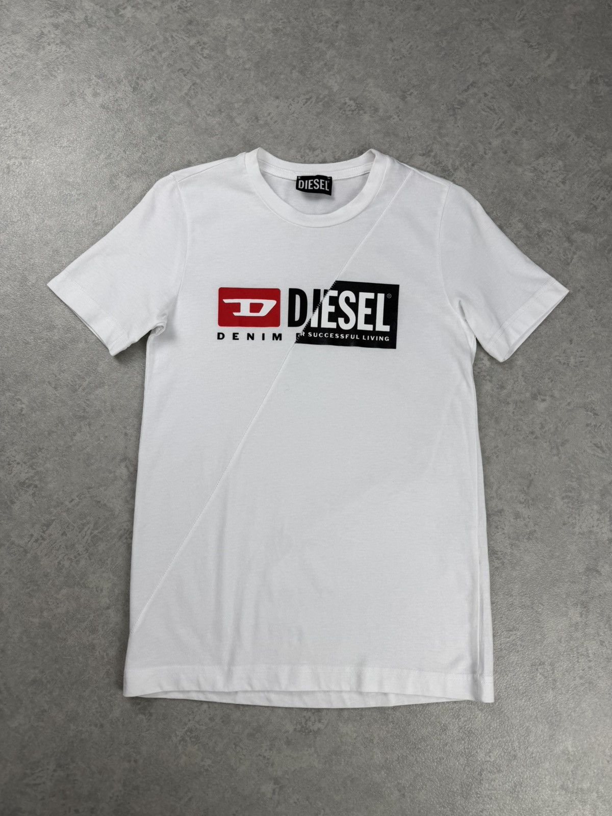 Diesel Diesel Women White Logo T-Shirt XXS Slim Fit Casual Tee Size XXS / US 00 / IT 34 - 1 Thumbnail