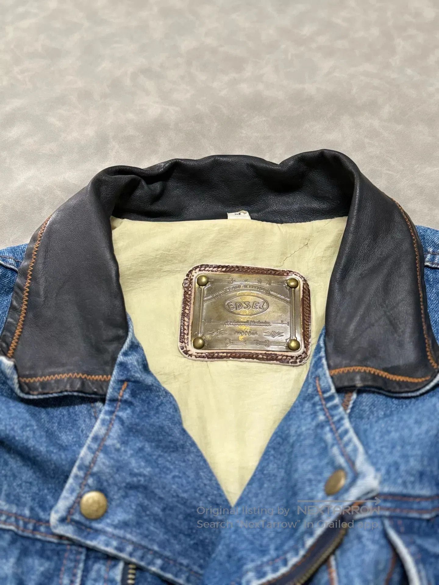 Japanese Brand EDSEL Denim Motorcycle Jacket. Size US L / EU 52-54 / 3 - 4 Thumbnail