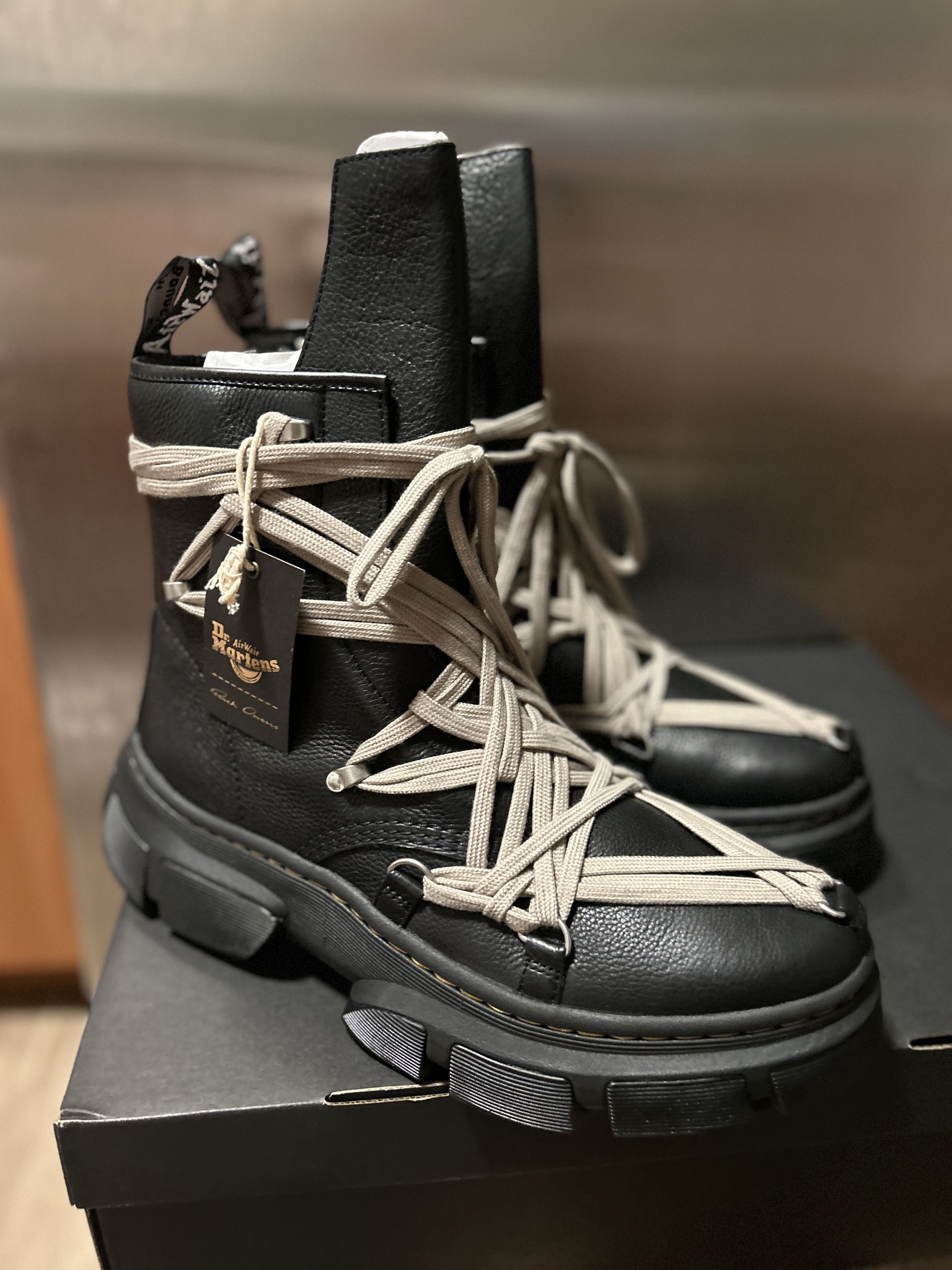image of Dr Martens 1460 Dmxl Mega Lace Boot in Black, Men's (Size 13)