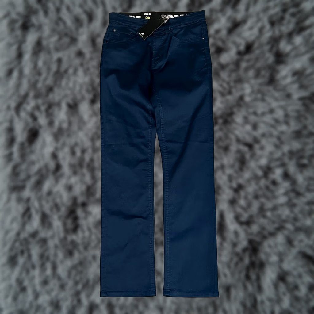Vintage Lois Jeans Brad Slim Extensible Stretch Waist Pants 31x34 Blue Men Chino 31 Regular 34 Inseam NWT Size US 31 - 1 Thumbnail