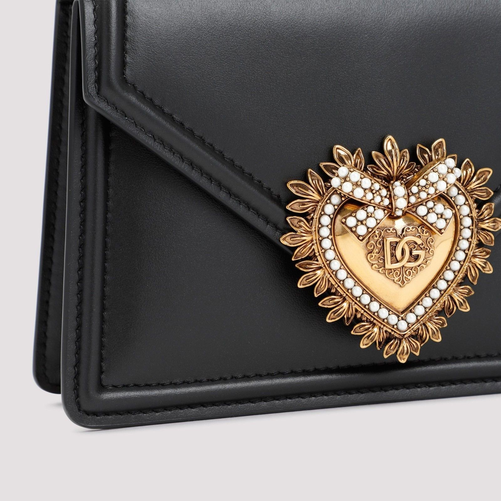 Dolce & Gabbana DOLCE&GABBANA Devotion Black Leather Bag New & Authentic Size ONE SIZE - 2 Thumbnail