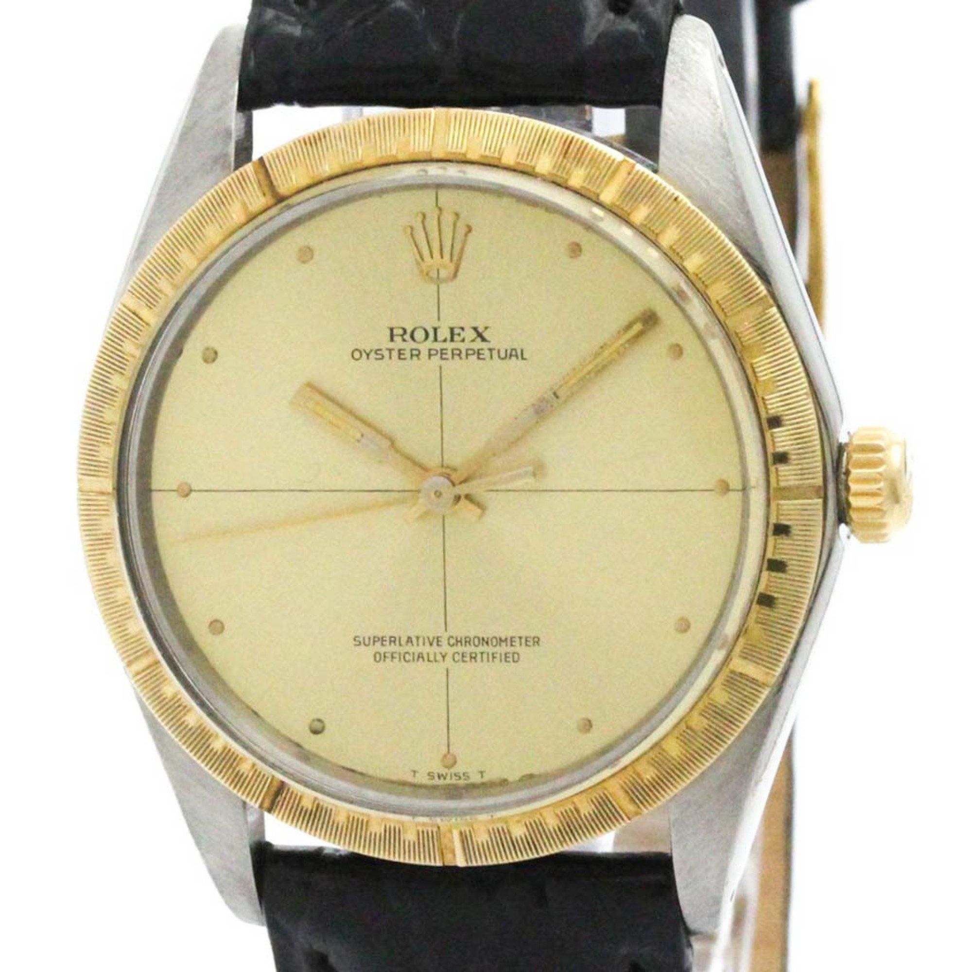 Rolex Vintage ROLEX Oyster Perpetual Zephyr 1038 18K Gold Steel Automatic Mens Watch BF579998 Size ONE SIZE - 1 Thumbnail