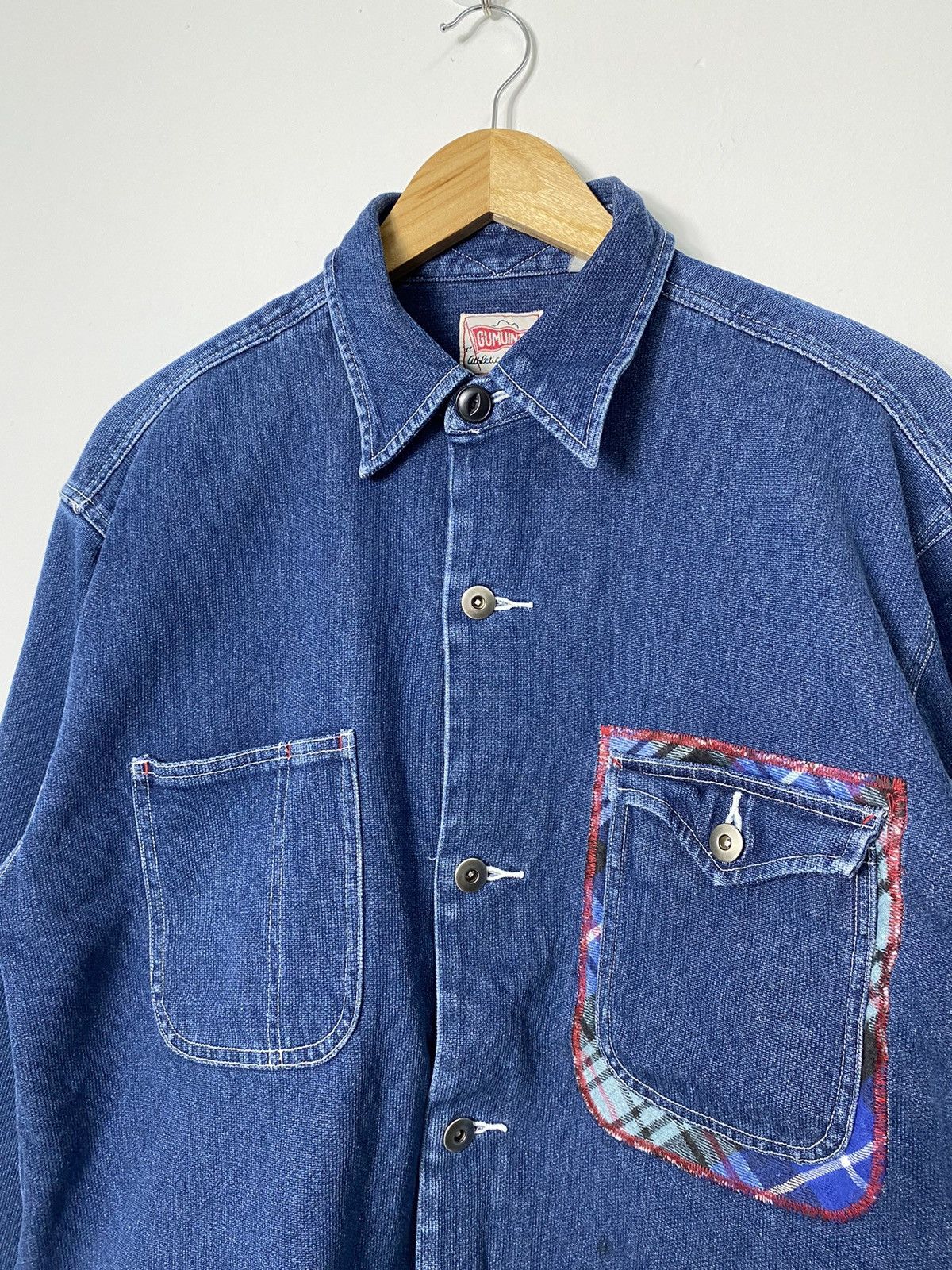 Japanese Brand Gumu Intl Union Made Button Up Denim Shirt Size US M / EU 48-50 / 2 - 2 Thumbnail
