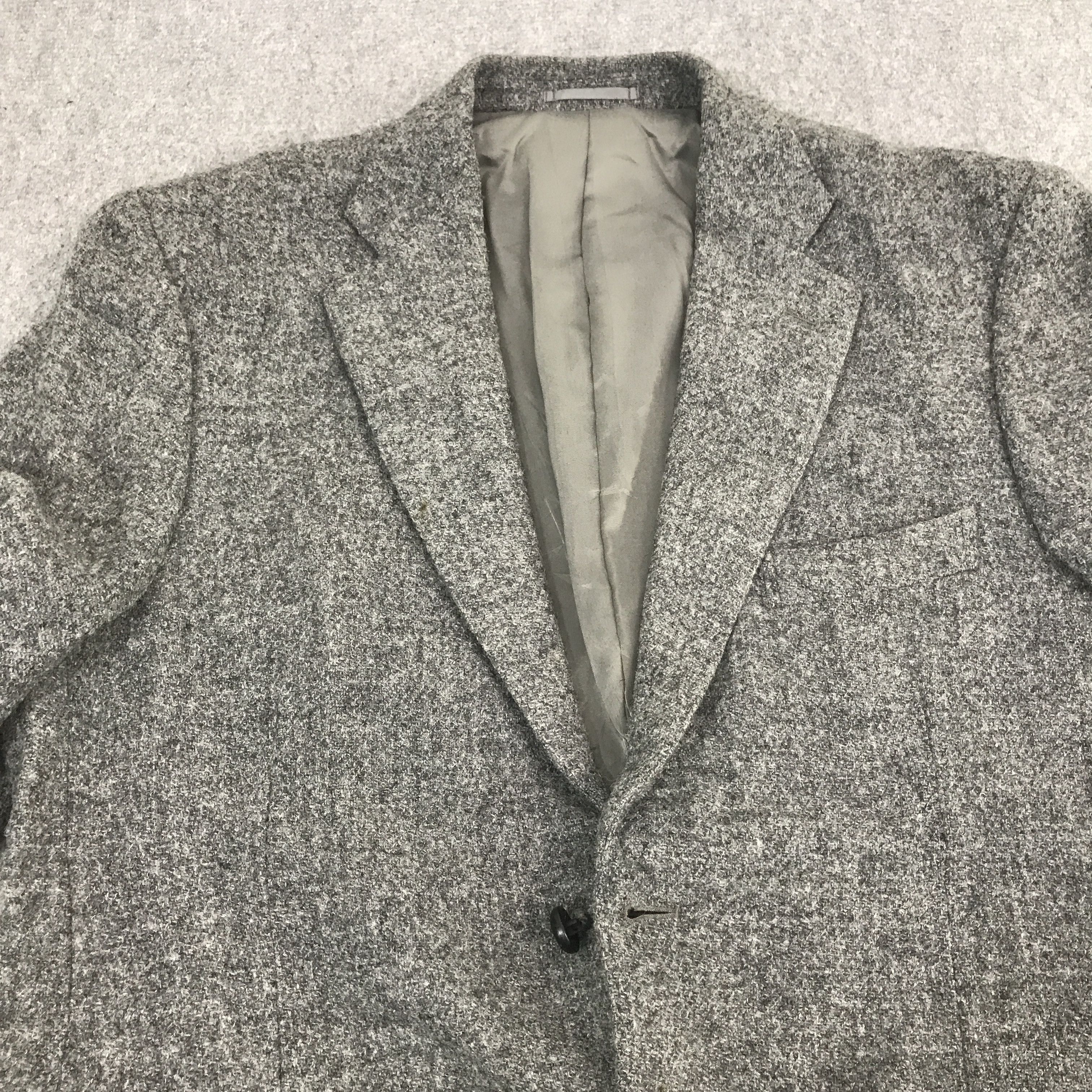 Harris Tweed × Vintage Rare harris tweed classic blazer gray jacket Size US L / EU 52-54 / 3 - 8 Thumbnail
