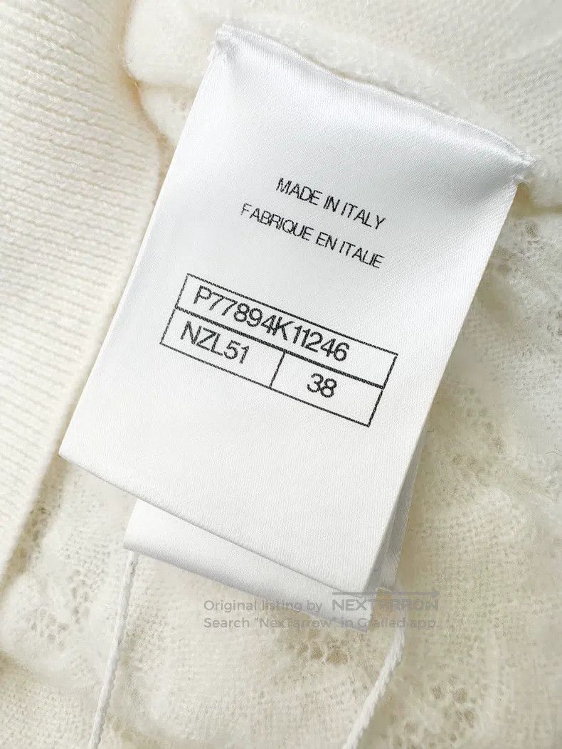 Chanel Chanel 24B Autumn and Winter Preview White Cashmere Knitte Size XS / US 0-2 / IT 36-38 - 5 Thumbnail