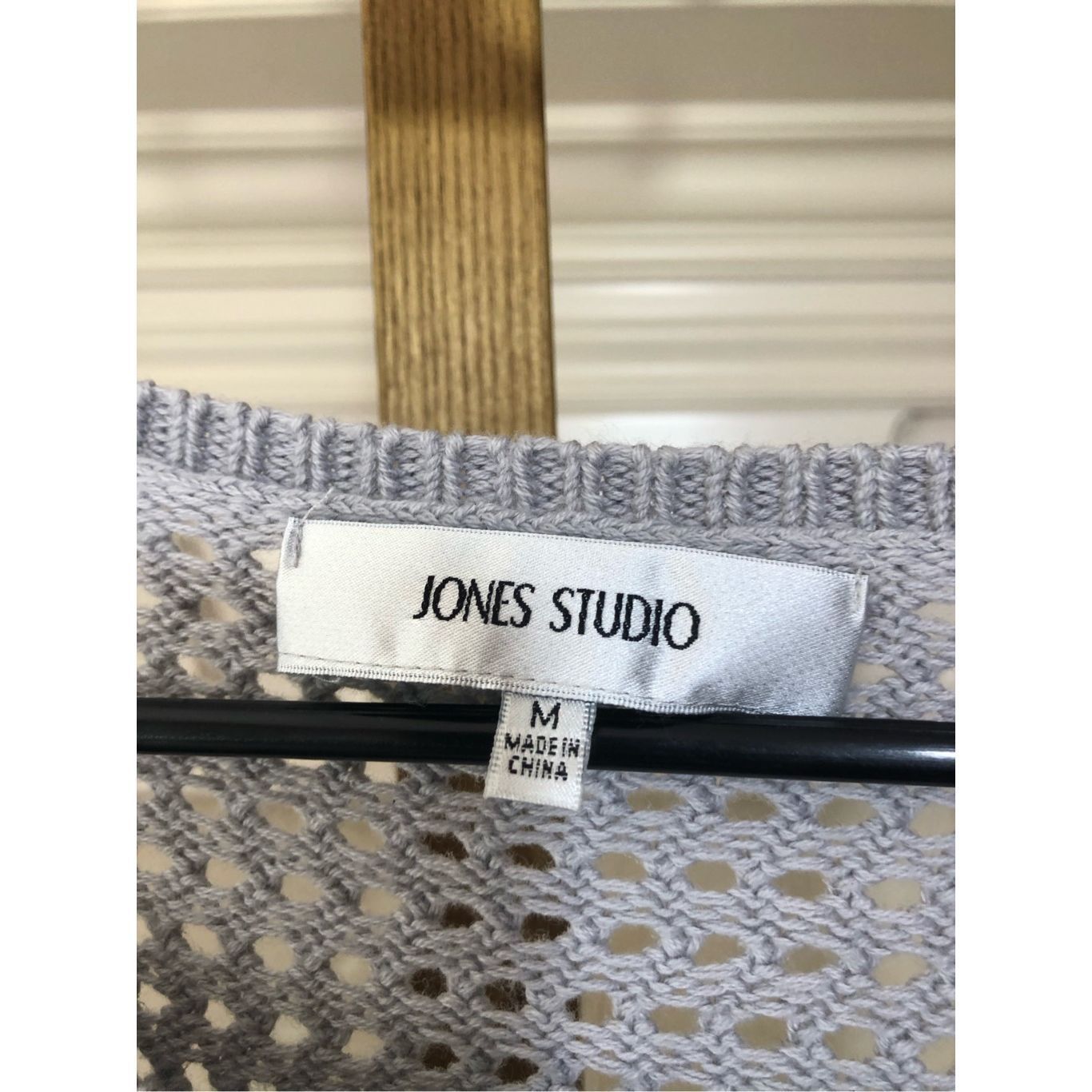 Other Jones Studio Women’s Silver Knitted 3/4 Sleeve Crew Neck Blo Size M / US 6-8 / IT 42-44 - 5 Thumbnail