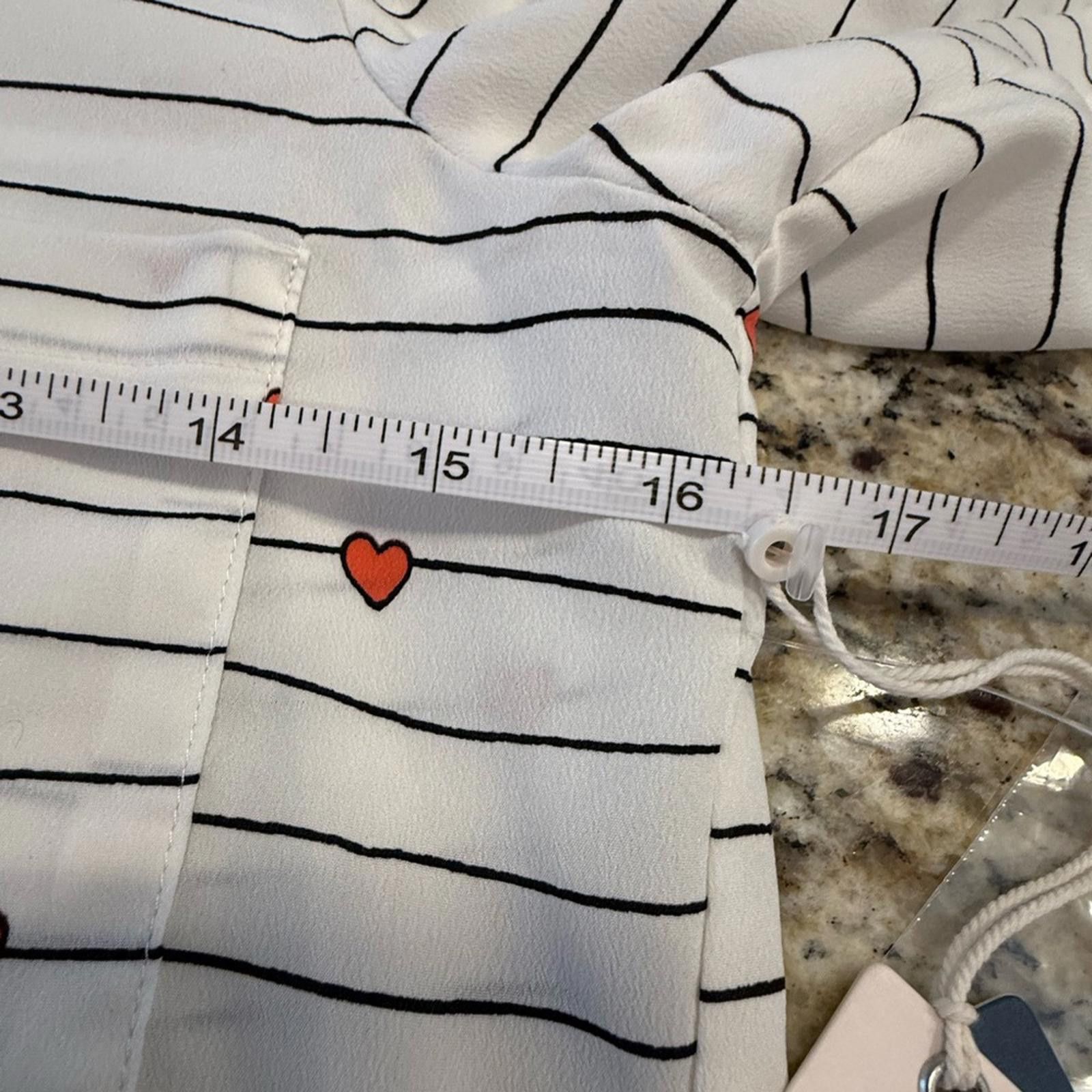 Other Court & Rowe heart striped ruffled button up top SZ XXS Size XXS / US 00 / IT 34 - 8 Thumbnail