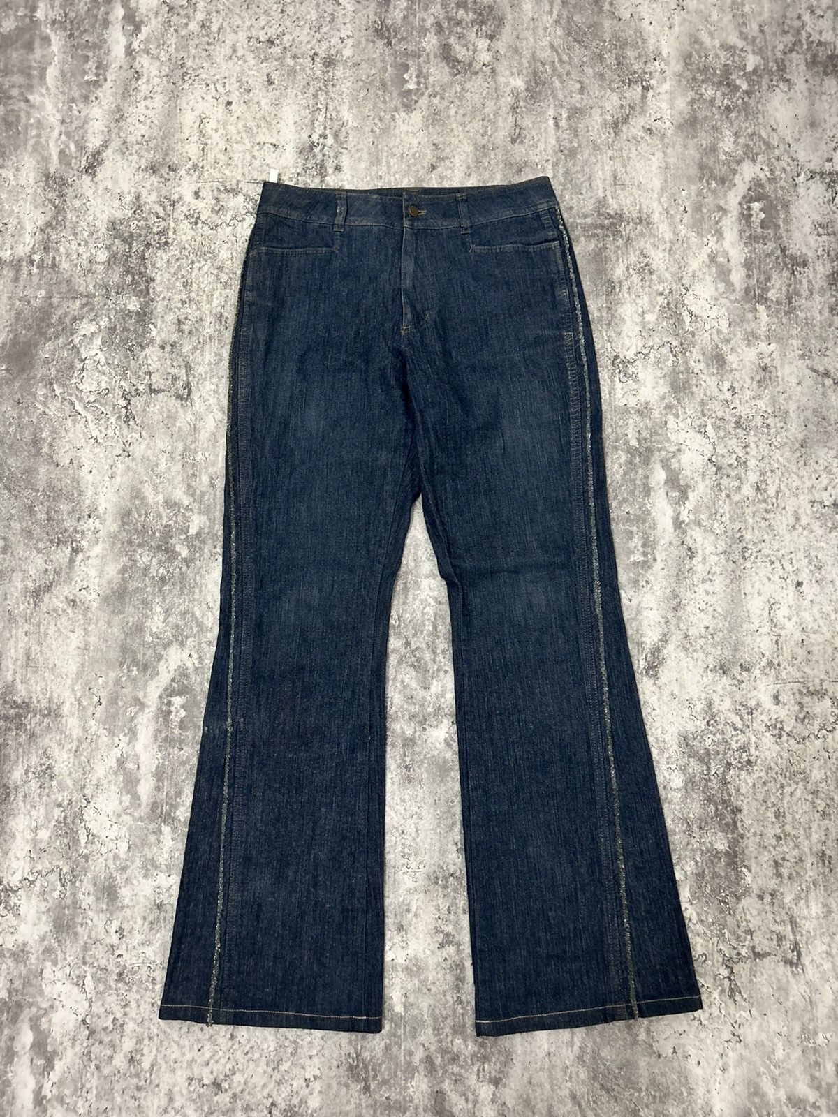 image of If Six Was Nine x Kansai Yamamoto Kansai Bis By Kansai Yamamoto Flare Soft Jeans in Navy (Size 29)