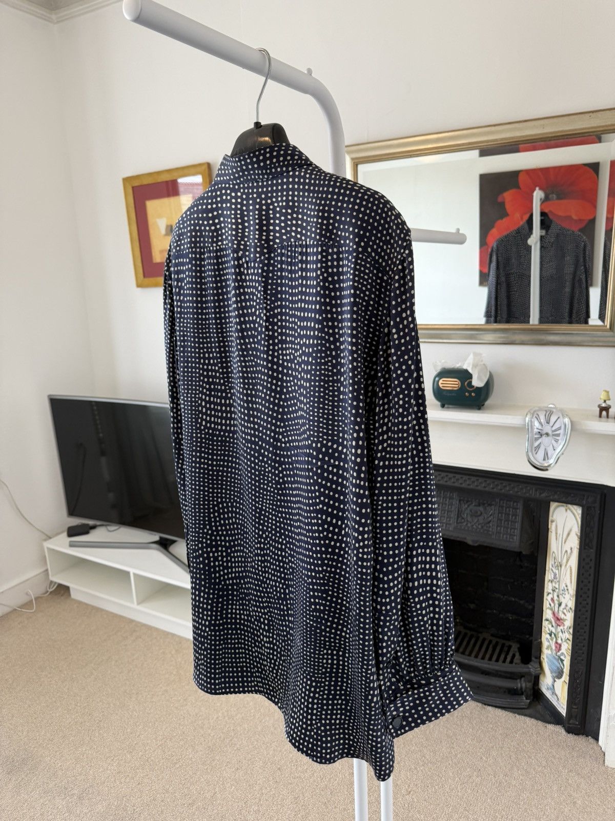 Saint Laurent Paris SS21 Saint Laurent Silky Polka Dot Shirt Size US M / EU 48-50 / 2 - 9 Thumbnail