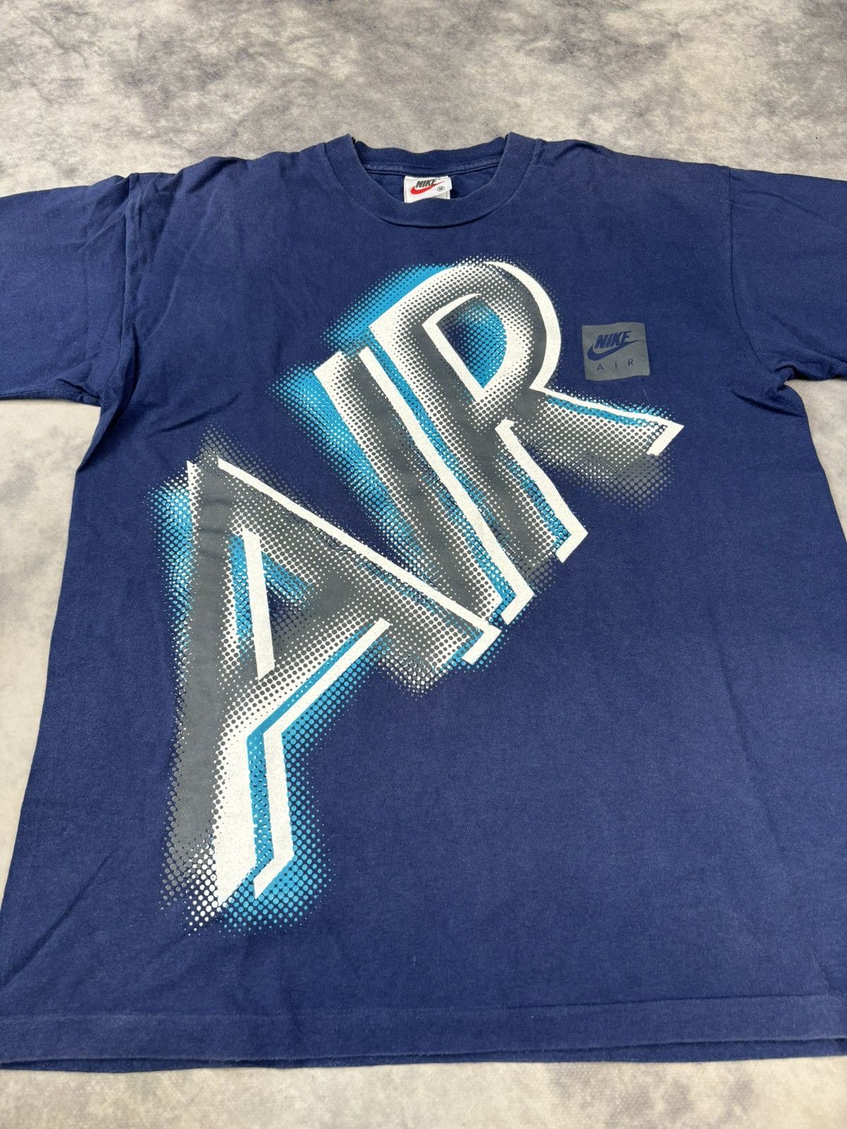 Nike × Vintage Nike Air Big Logo Swoosh vintage 90s t shirt white tag rare Size US M / EU 48-50 / 2 - 3 Thumbnail
