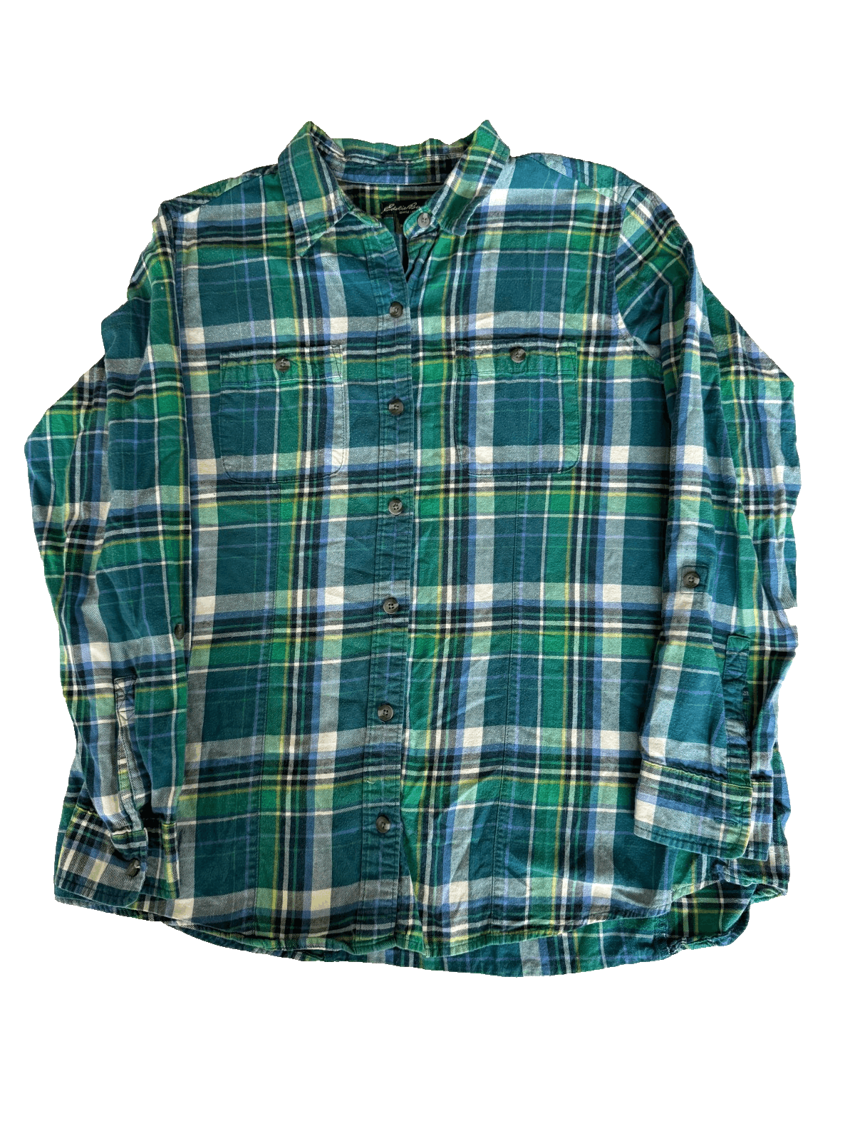 Eddie Bauer Eddie Bauer Womens XL Blue Flannel Shirt Cotton Button Up P Size XL / US 12-14 / IT 48-50 - 3 Thumbnail
