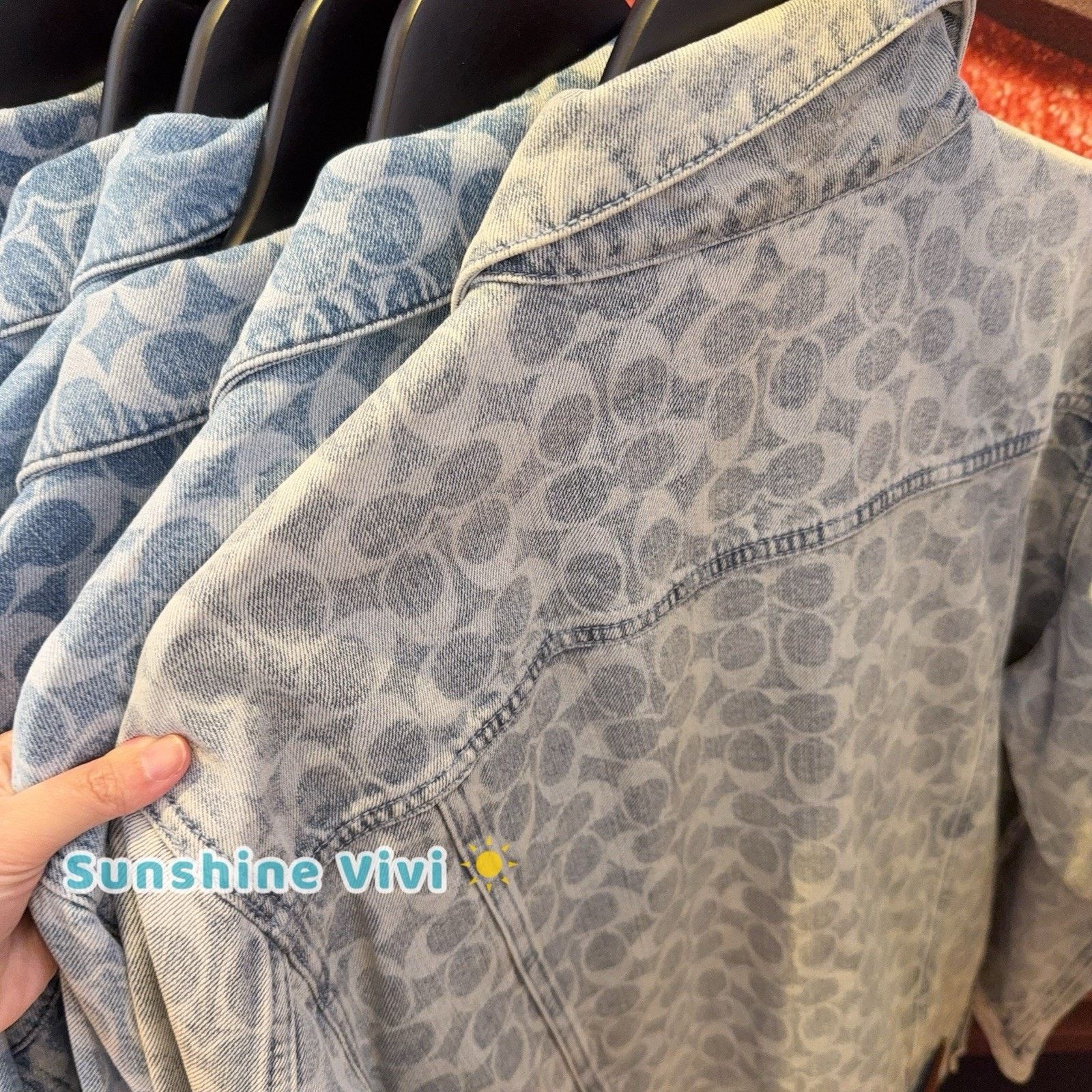 Coach NWT COACH Signature Denim Jacket Woman's C8787 XS Size XS / US 0-2 / IT 36-38 - 6 Thumbnail