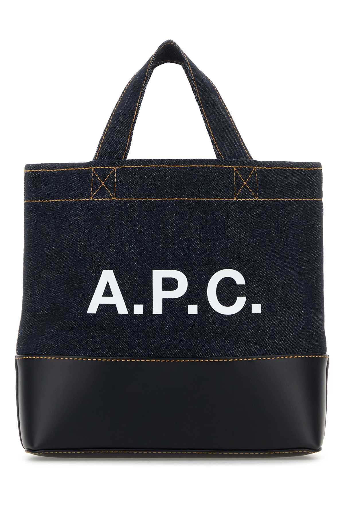 Denim Mini Axel Shopping Bag