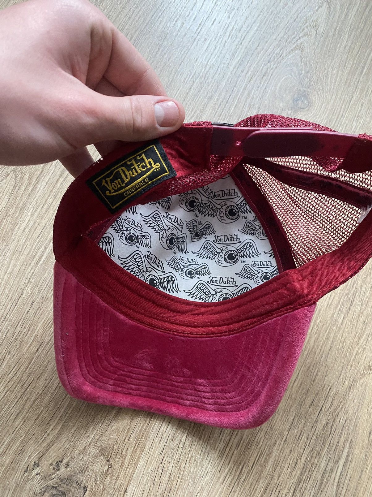 Vintage × Von Dutch Von Dutch Vintage Y2K Trucker velour Cap PINK Hype Stretwear Size ONE SIZE - 8 Thumbnail
