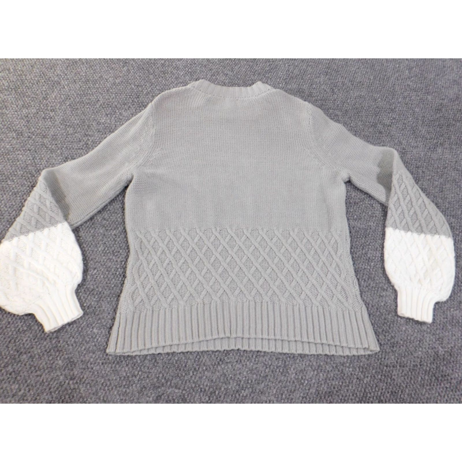 Vintage Crown & Ivy Sweater XL gray pullover Womens geometric stretch cotton crewneck Size XL / US 12-14 / IT 48-50 - 7 Thumbnail