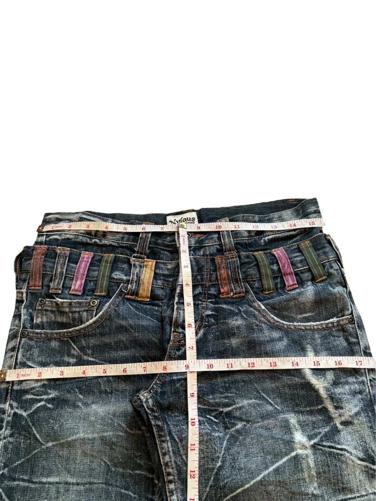 Japanese Brand × PPFM Vintage Japanese Brand Double Waist Bleached Wash Loose Jean Size US 31 - 12 Thumbnail