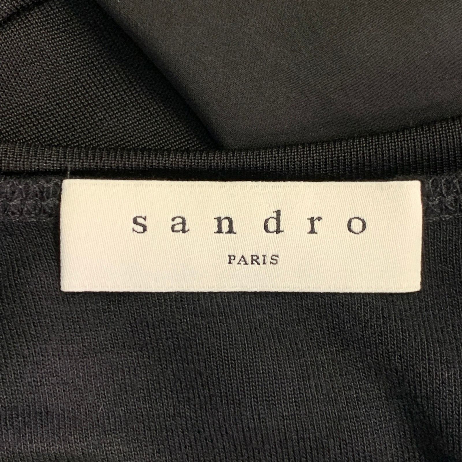 Sandro SANDRO Size S Black Viscose Blend Sleeveless Wrap Maxi Dress Size S / US 4 / IT 40 - 5 Thumbnail