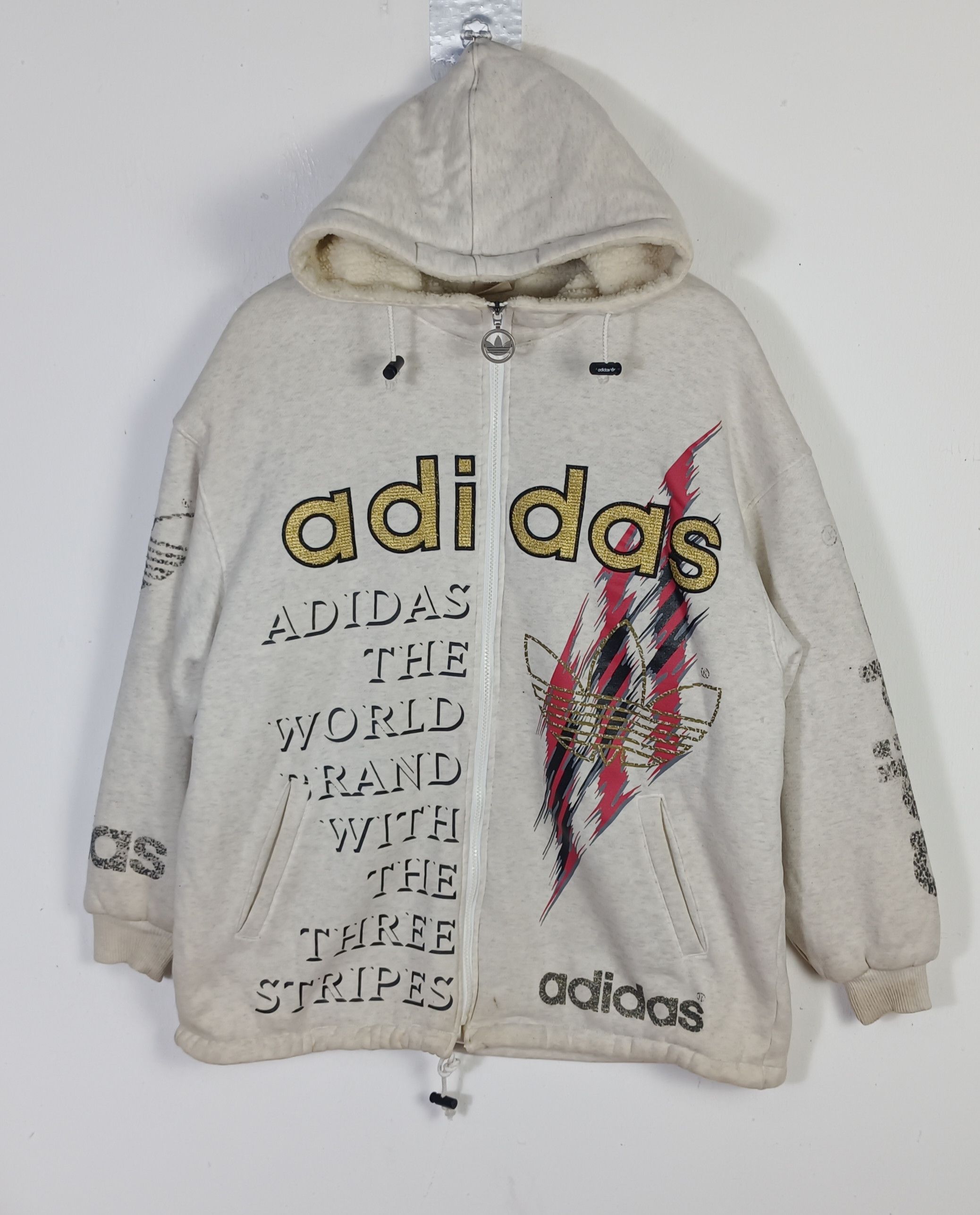 Adidas Vintage 90s🔥 Adidas RUN DMC 3 Stripes Big Logo Size US XL / EU 56 / 4 - 2 Thumbnail