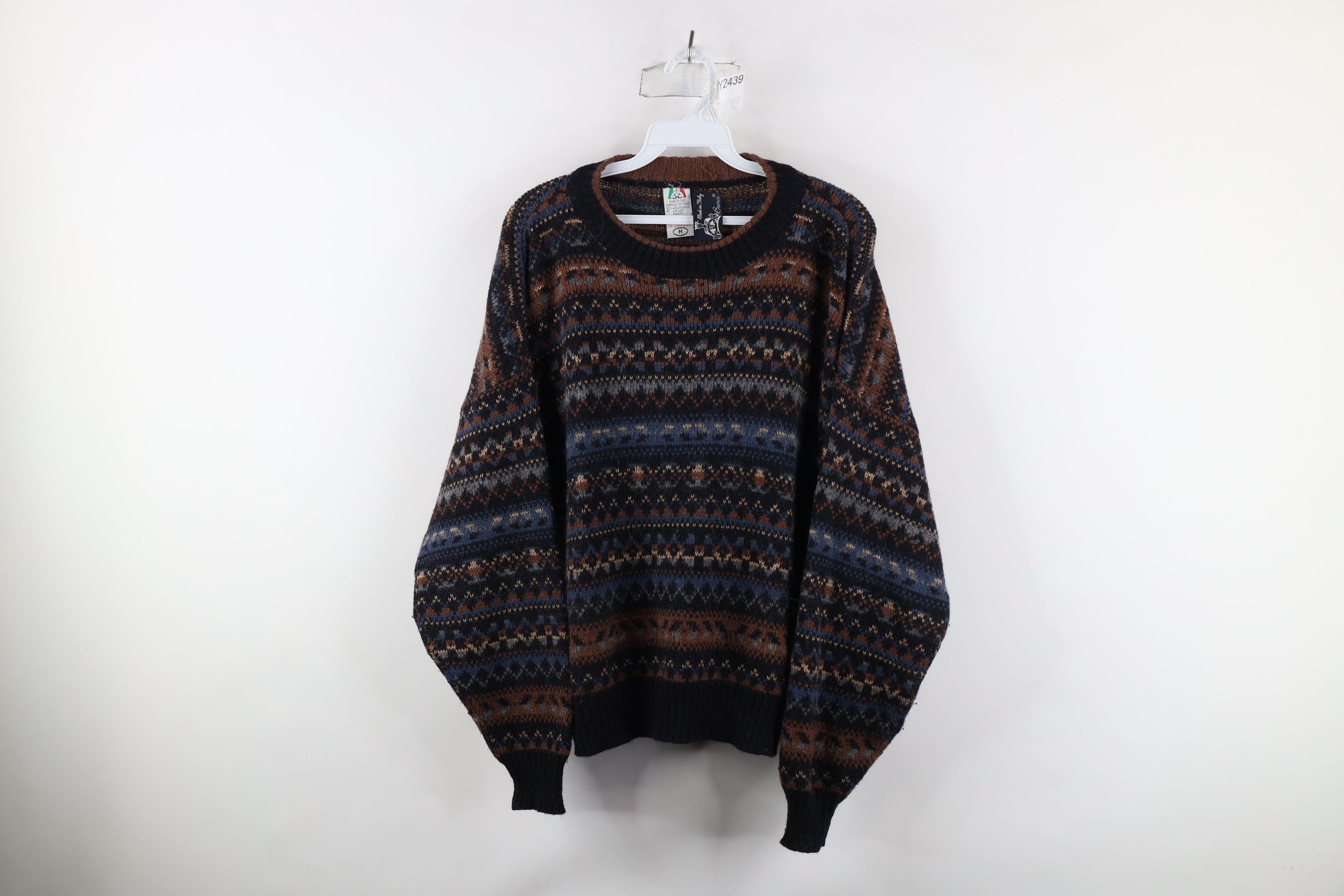Vintage Vintage 90s Streetwear Wool Blend Knit Fair Isle Sweater Size US M / EU 48-50 / 2 - 1 Thumbnail