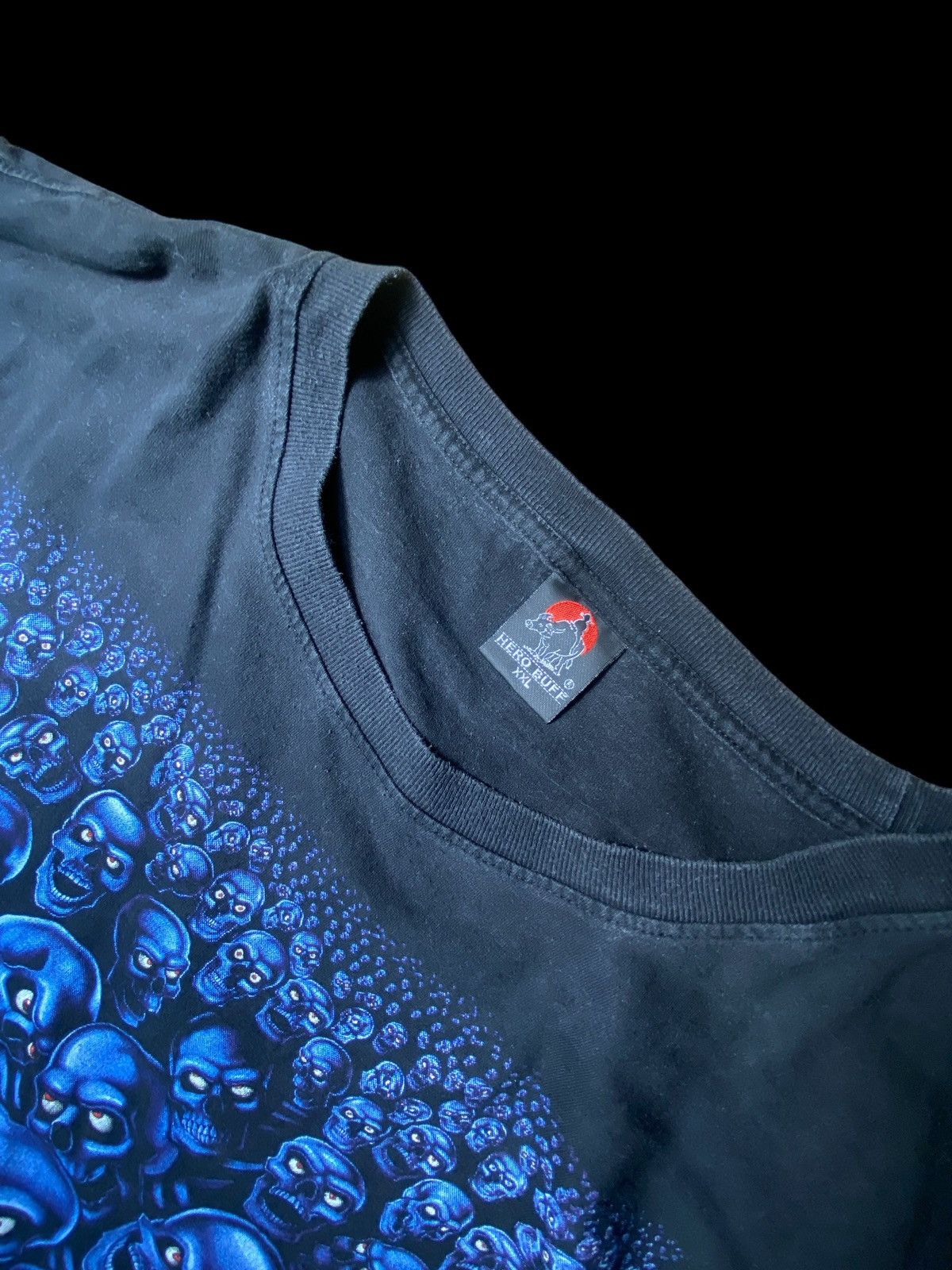Vintage Vintage Y2K Hero Buff Blue Skull Stack Pile Shirt XXL Size US XXL / EU 58 / 5 - 3 Thumbnail