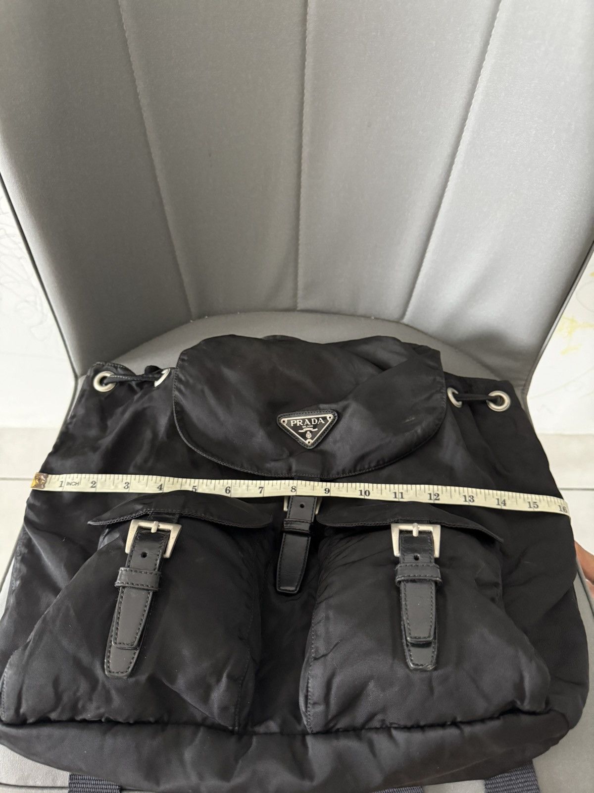 Prada Vintage Prada Black Large Backpack Size ONE SIZE - 14 Thumbnail