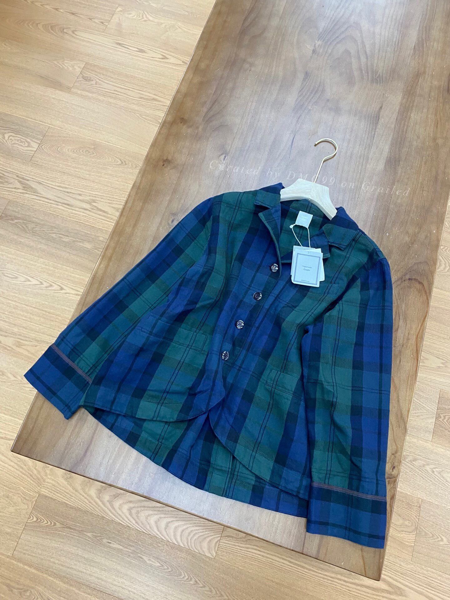 Basco BASCO Gentle Blue-Green Plaid Shirt Jacket Size M / US 6-8 / IT 42-44 - 1 Thumbnail