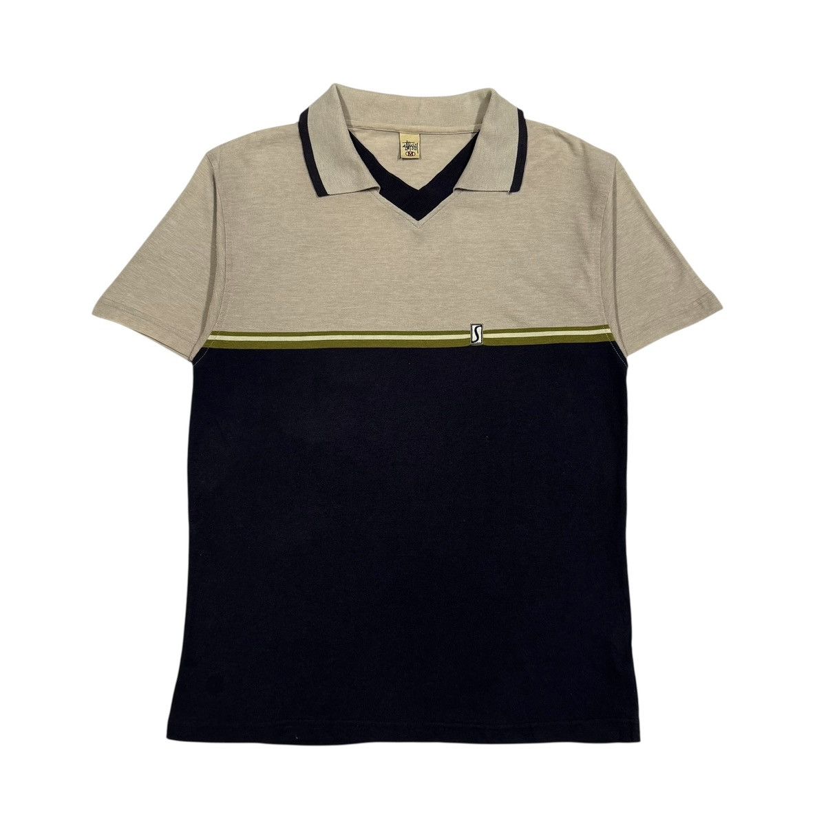 Stussy Stussy orange S cable knit polo shirt | Grailed