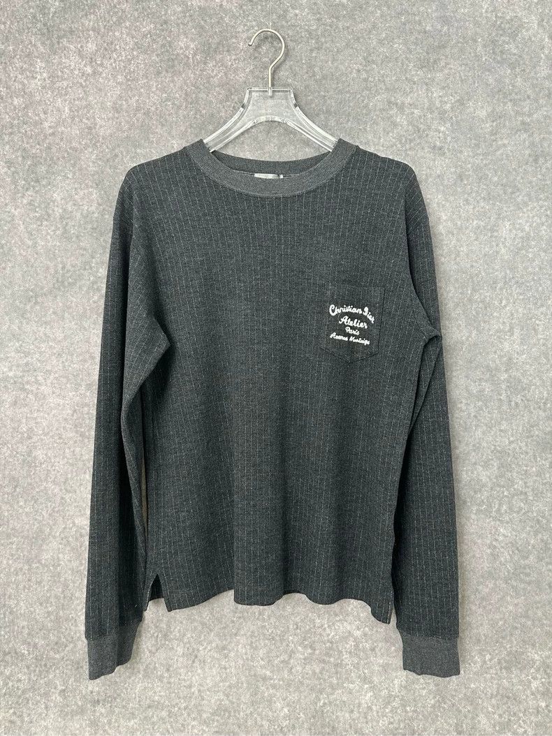 Dior Dior Striped Pocket Logo Long Sleeve - dmc Size US XL / EU 56 / 4 - 1 Thumbnail